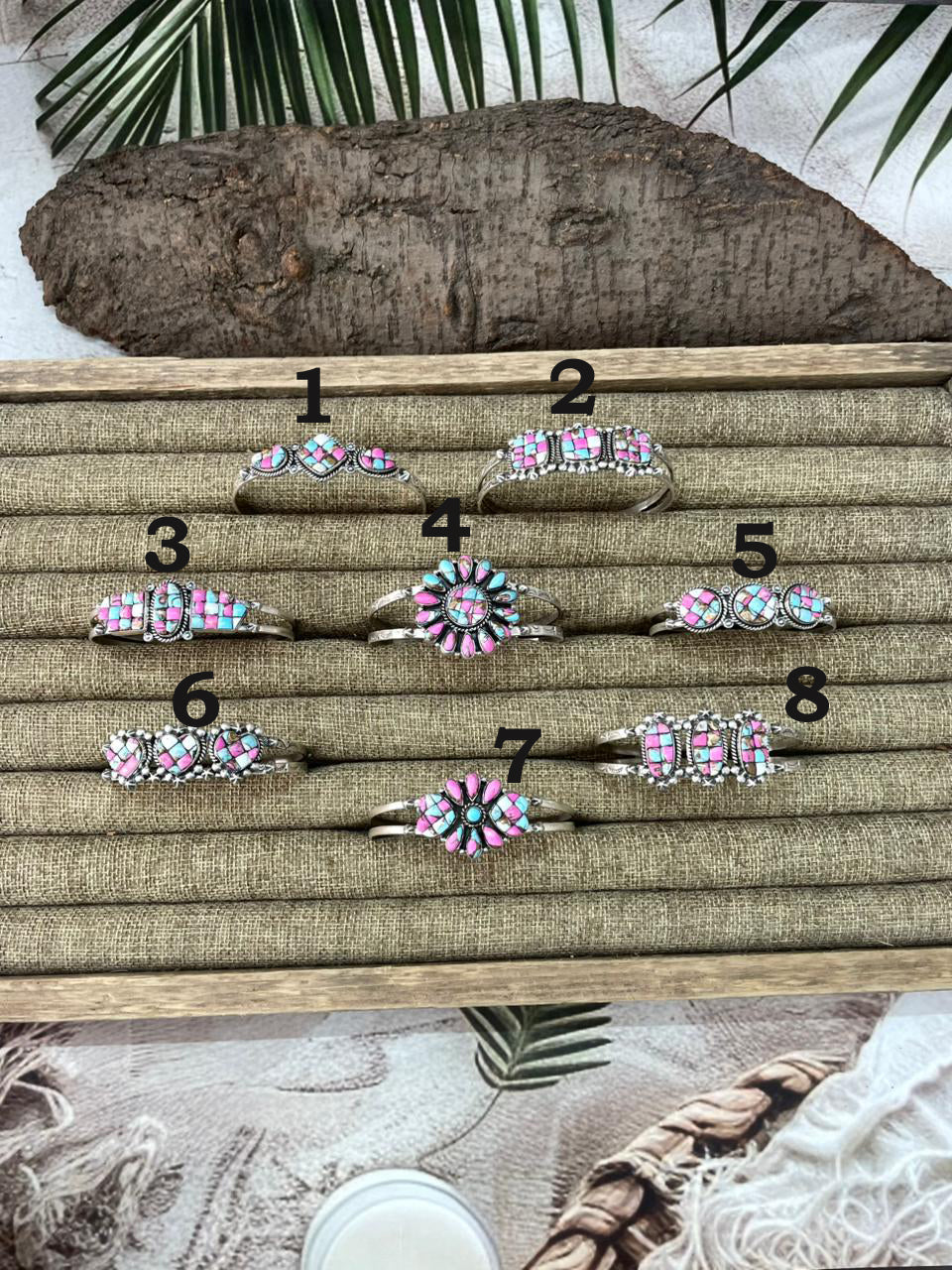 Handmade Sterling Silver Cotton Candy Cuff Bracelet "Signed Nizhoni"