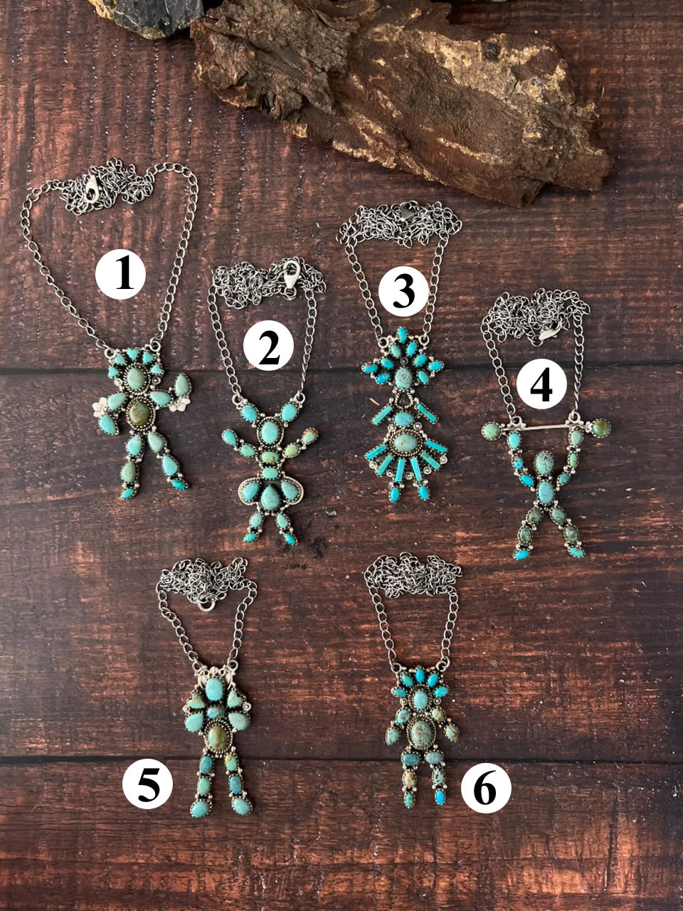 Handmade Sterling Silver Number 8 Turquoise Necklace Signed Nizhoni