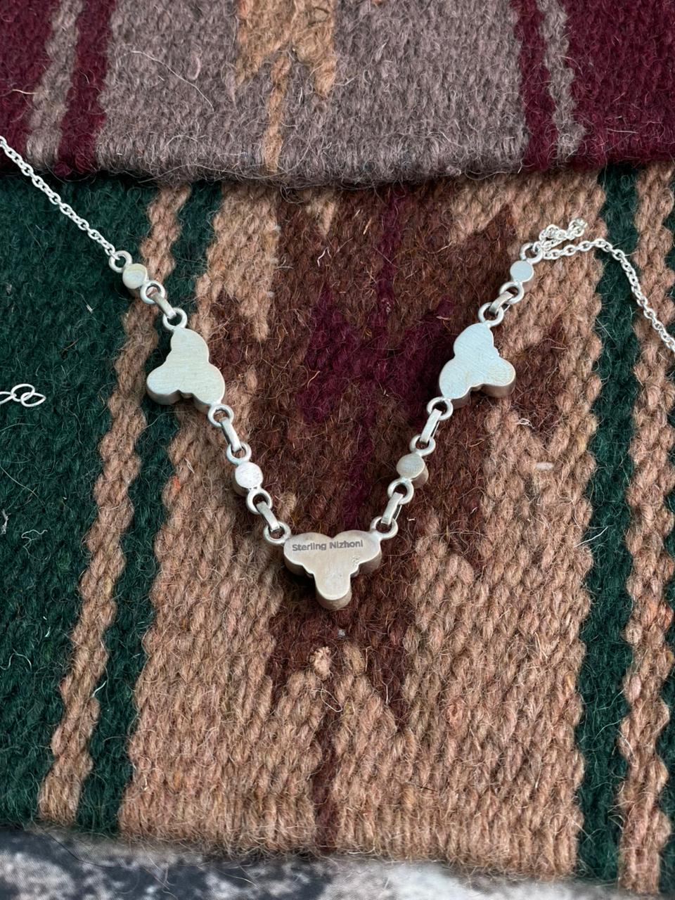 Handmade Sterling Silver Hot Pink Necklace "Signed Nizhoni"