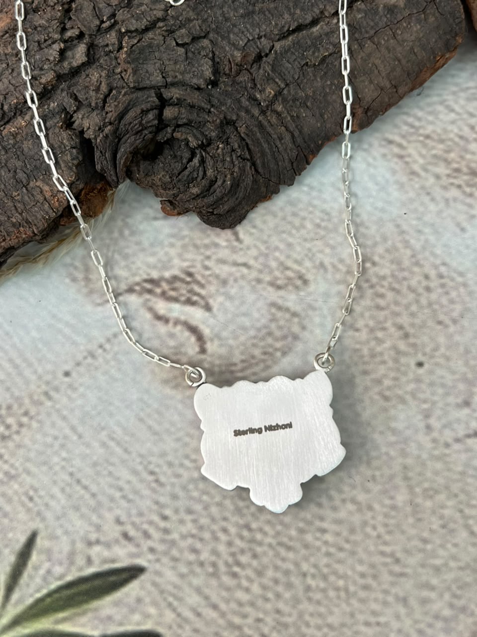 Handmade Sterling Silver Cotton Candy Necklace Signed Nizhoni