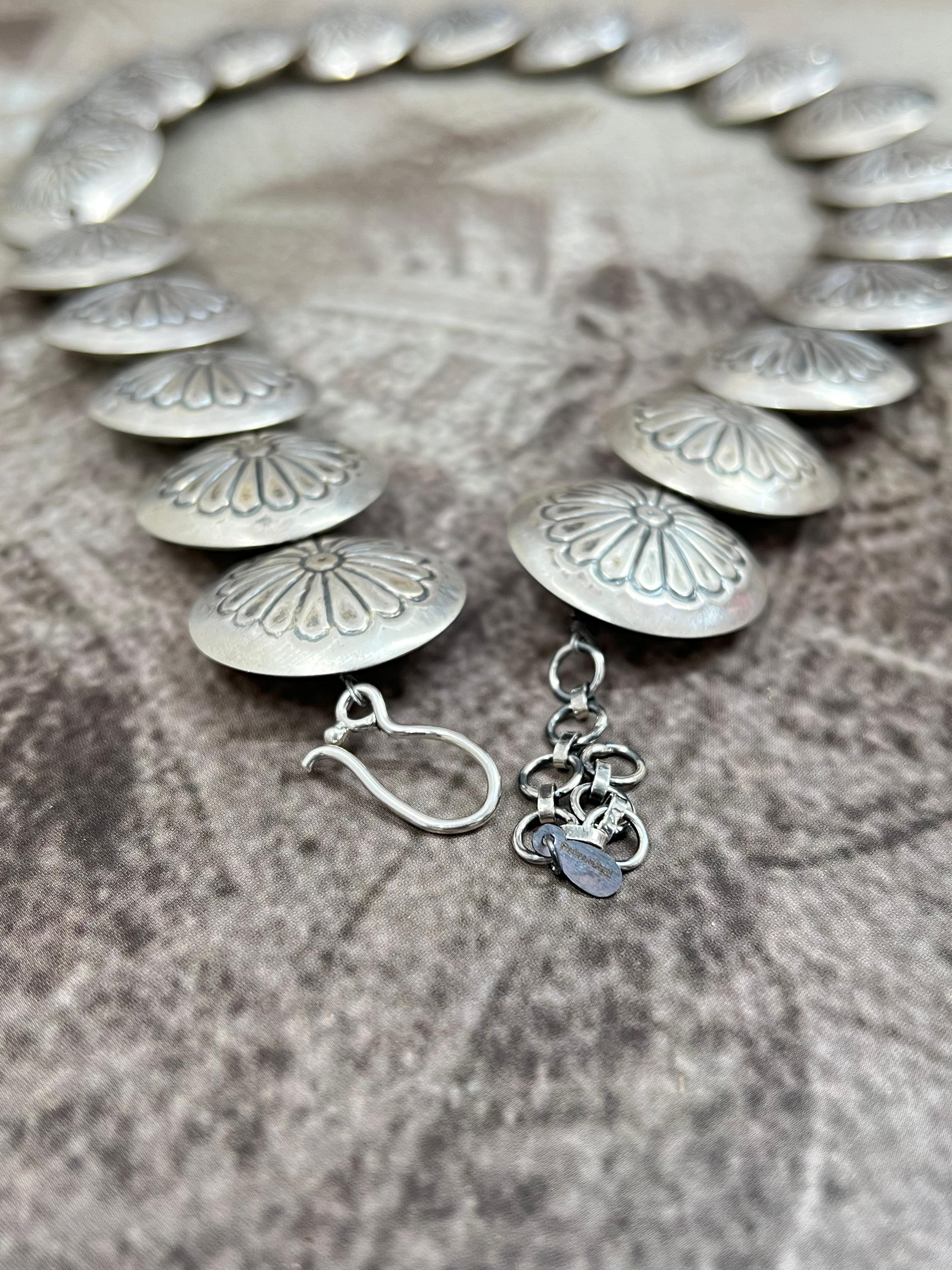 Handmade Sterling Silver Necklace with Signed Nizhoni A a