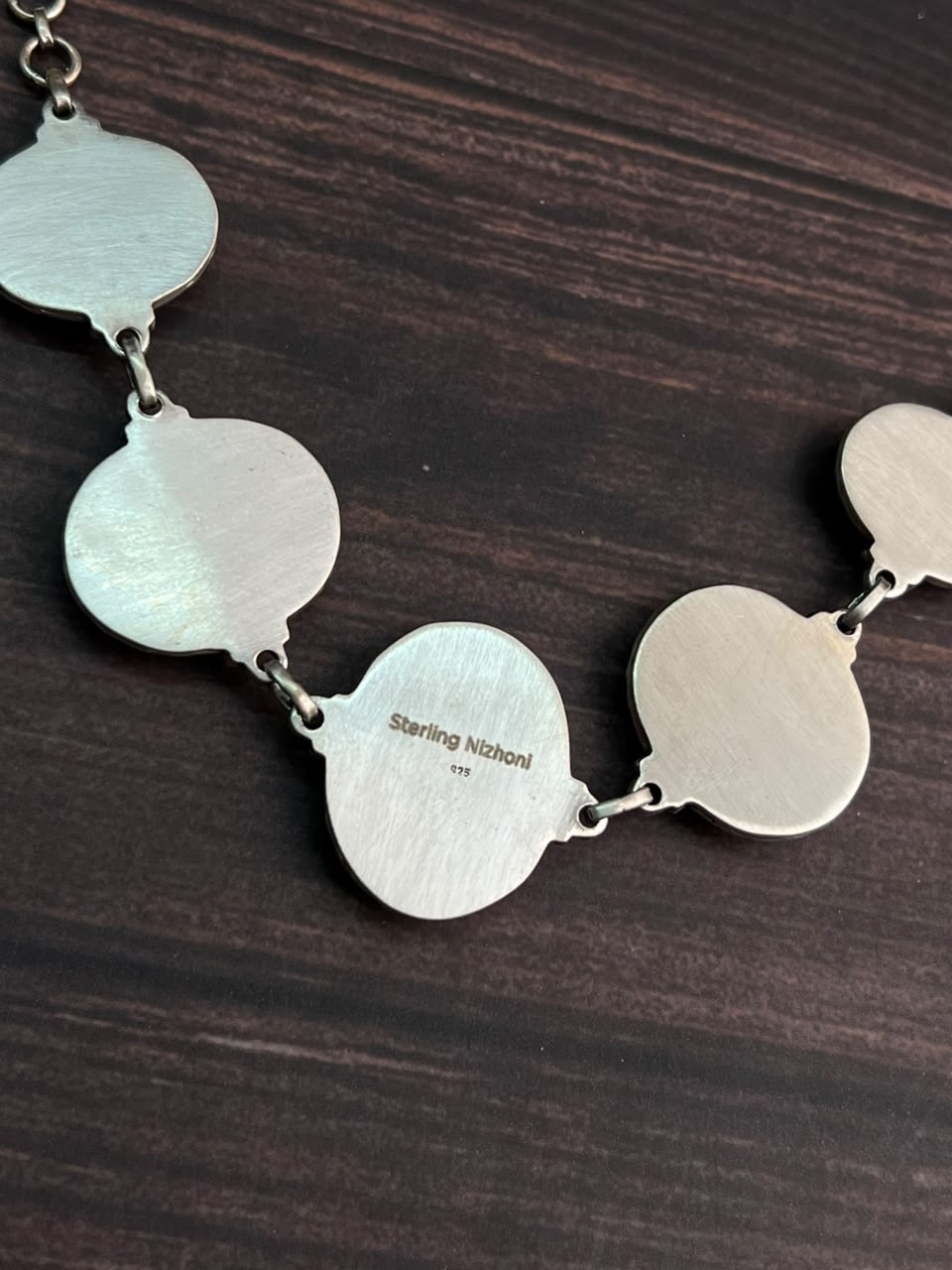 Handmade Sterling Silver Hardy Pit Choker Necklace Signed Nizhoni