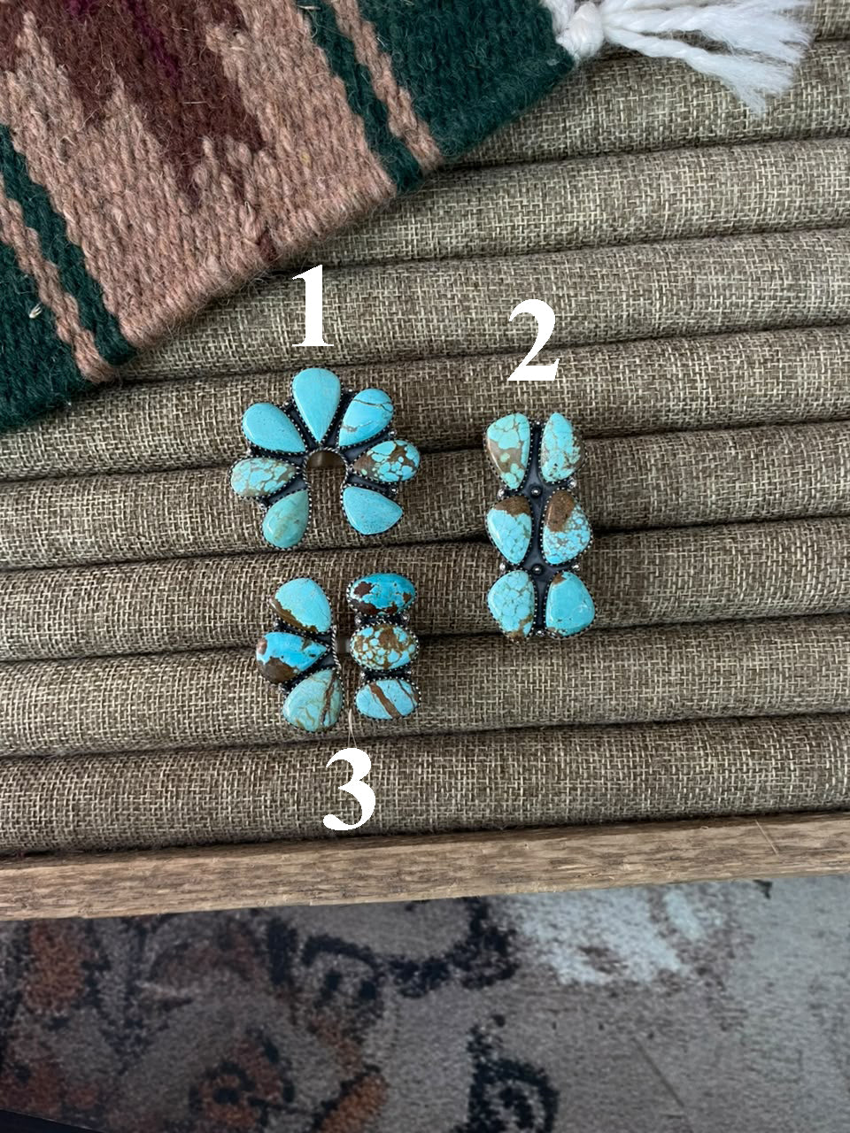 Handmade Sterling Silver Number 8 Turquoise Adjustable Ring Signed Nizhoni