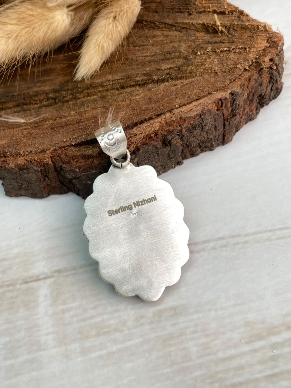 Handmade Sterling Silver Cotton Candy Pendant Signed Nizhoni