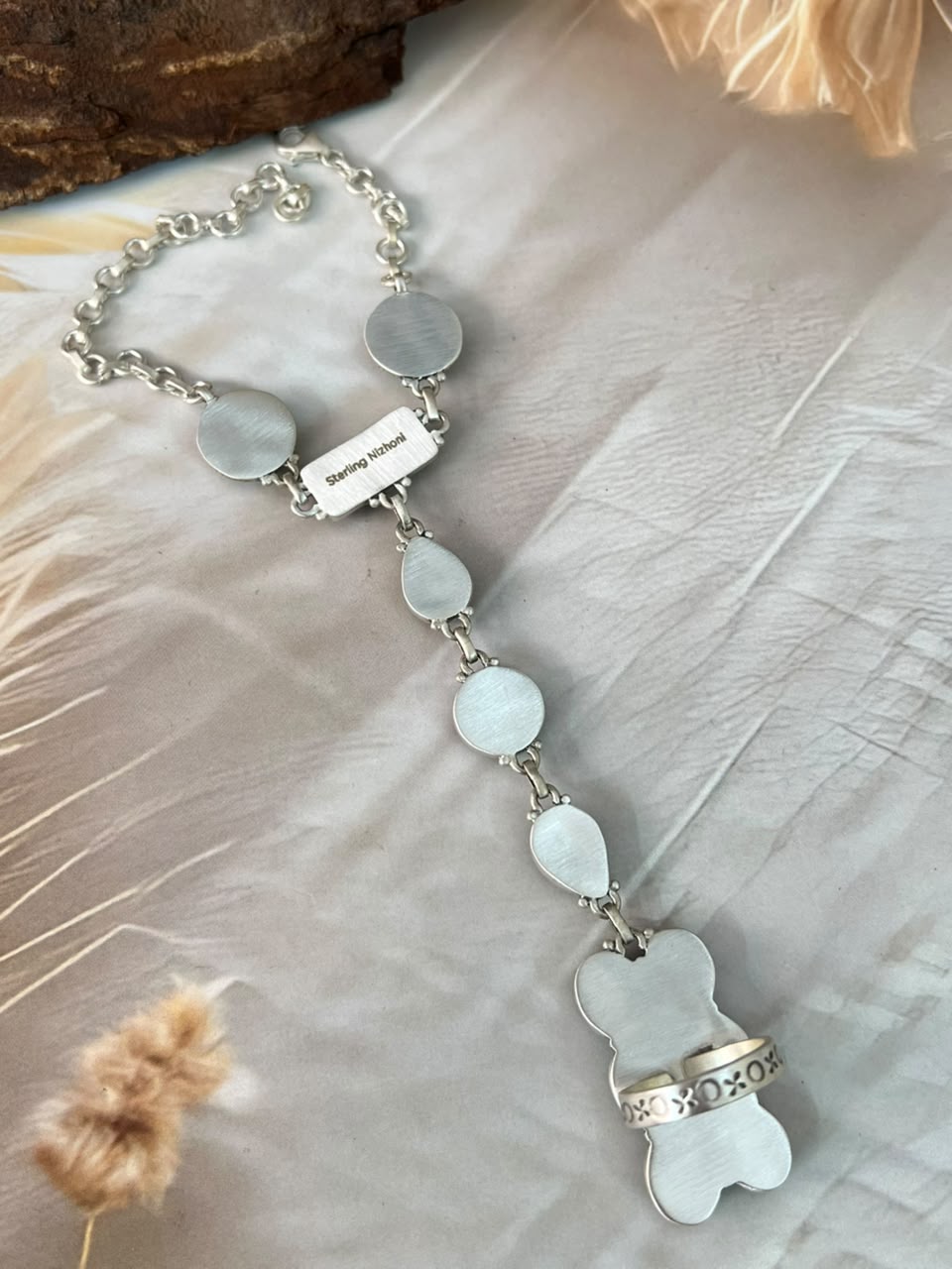 Handmade Sterling Silver Christmas Dahlia Collection: Hand Harness Signed Nizhoni