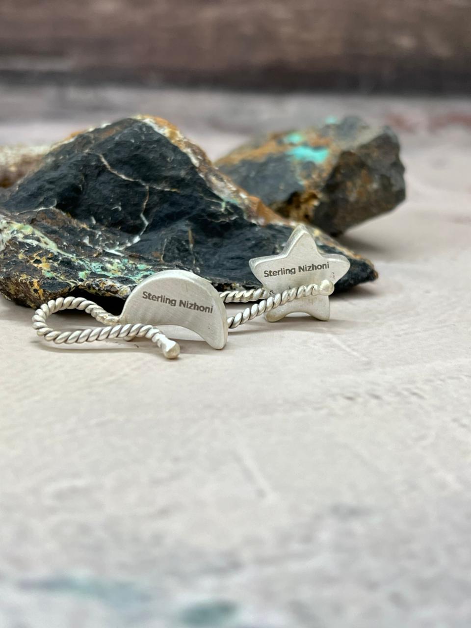 Handmade Sterling Silver Kingman Turquoise Hat Pin "Signed Nizhoni"