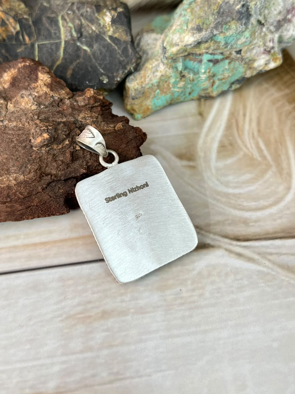 Handmade Sterling Silver Cotton Candy Pendant Signed Nizhoni