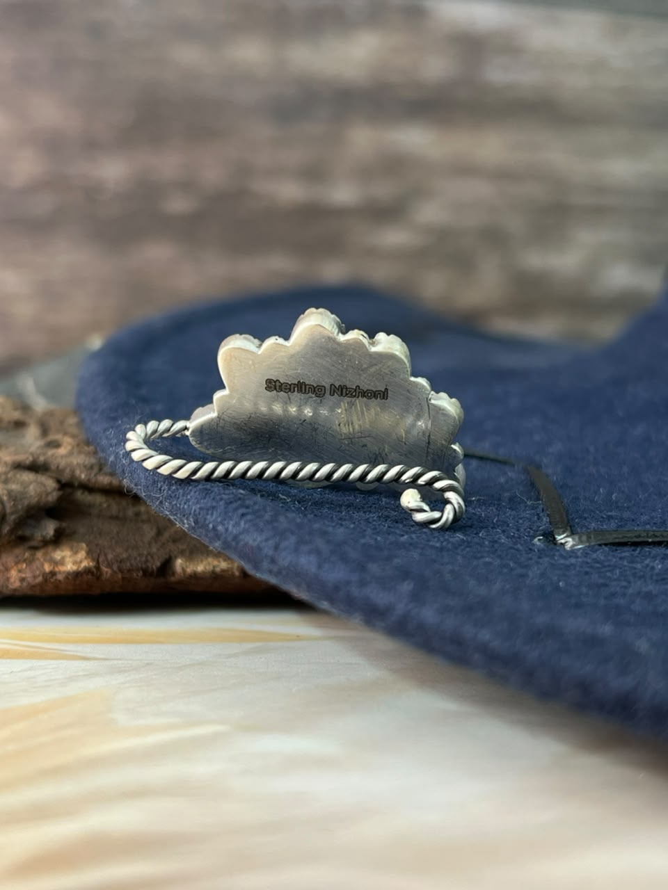 Handmade Sterling Silver Kingman Turquoise Hat Pin Signed Nizhoni