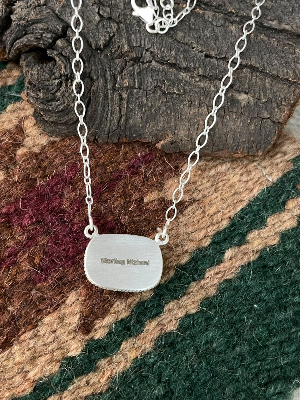 Handmade Sterling Silver Royston Turquoise Necklace Signed Nizhoni