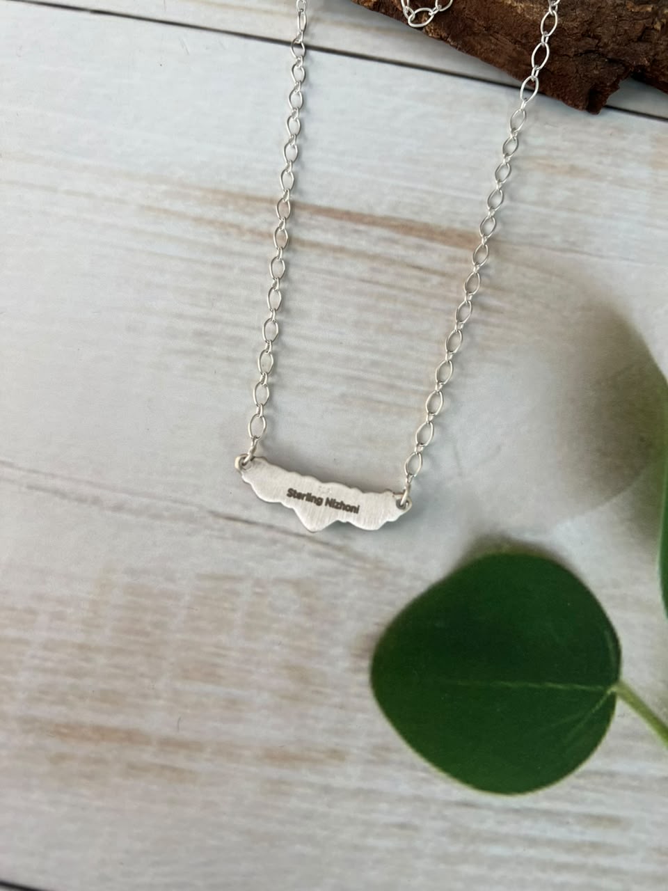 Handmade Sterling Silver Cotton Candy Heart Collection: Necklace Signed Nizhoni