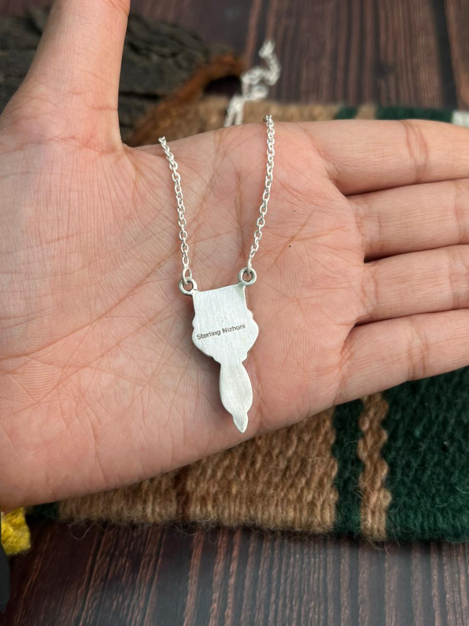 "Heart Collection" Handmade Sterling Silver Cotton Candy Necklace "Signed Nizhoni"