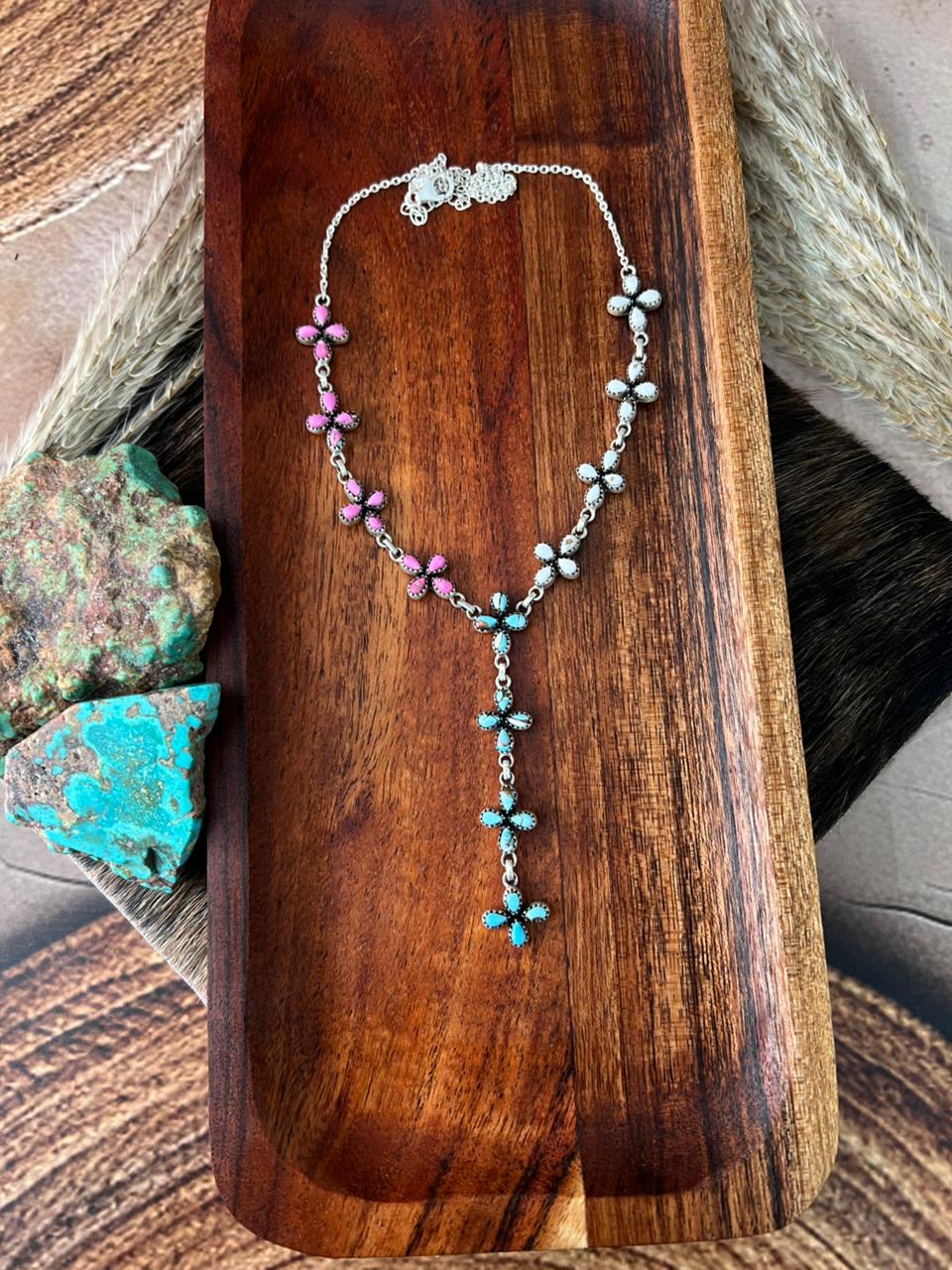 Handmade Sterling Silver Cotton Candy Necklace "Signed Nizhoni"