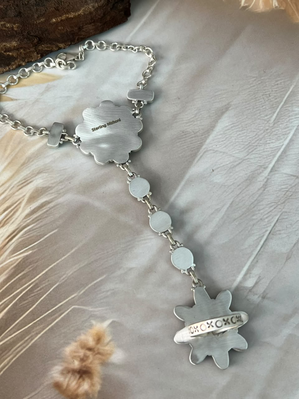 Handmade Sterling Silver Christmas Dahlia Collection: Hand Harness Signed Nizhoni