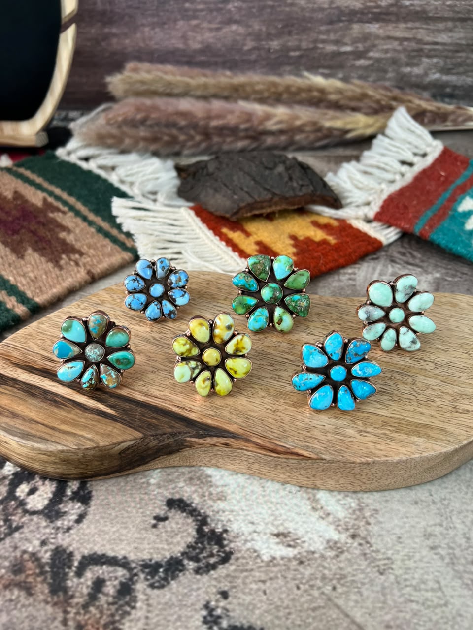 Handmade Royston, Paloma, Palomino, Sierra Bella, Sonoran Mountain and Golden Hills Turquoise Copper Collection: Adjustable Ring Signed Nizhoni