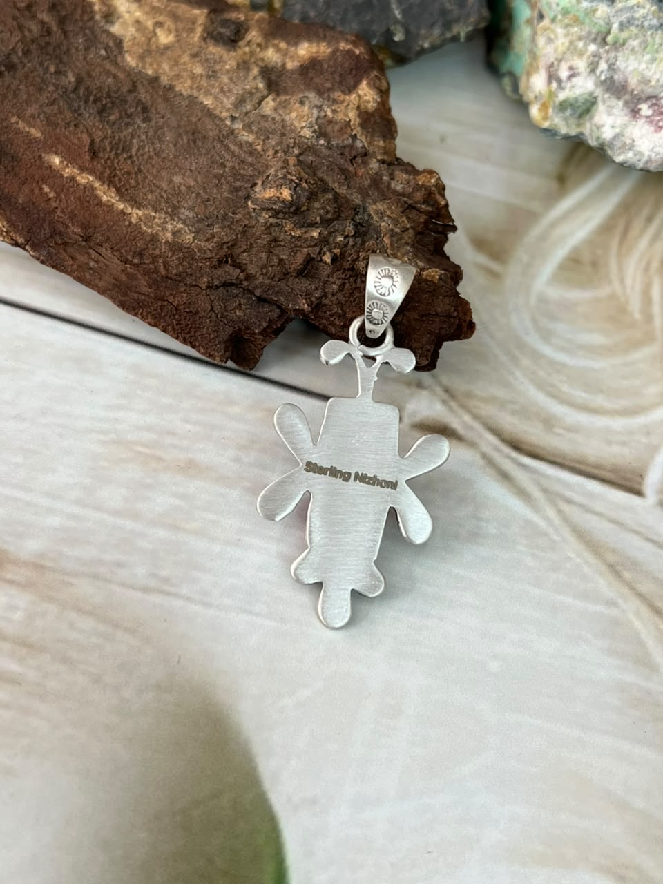Handmade Sterling Silver Cotton Candy Pendant Signed Nizhoni