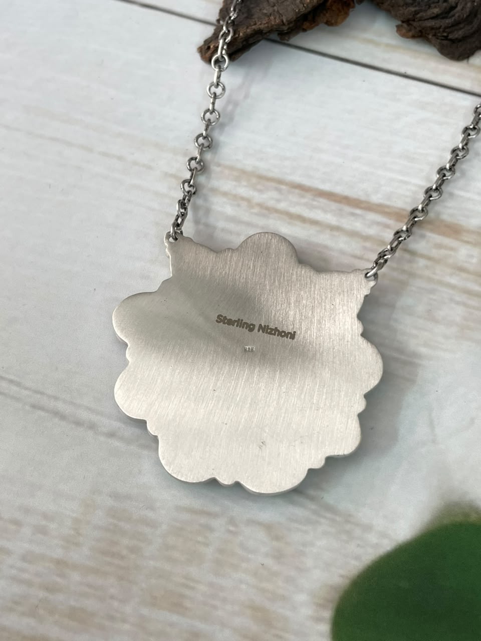 Handmade Sterling Silver Crimson Cowgirl Turquoise Collection: Necklace Signed Nizhoni