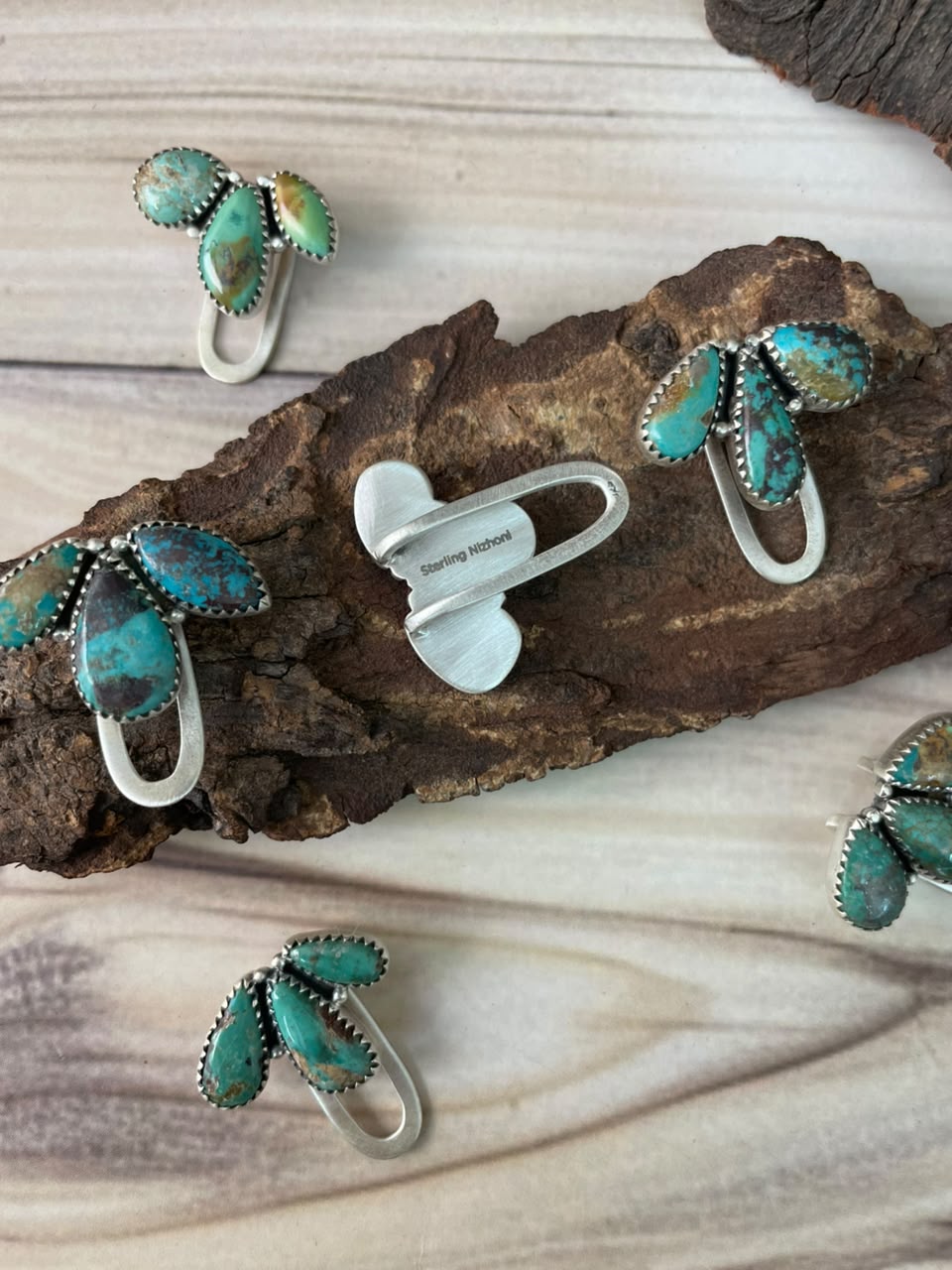 Handmade Sterling Silver Cripple Creek Turquoise Purse Key Clip Signed Nizhoni (3)