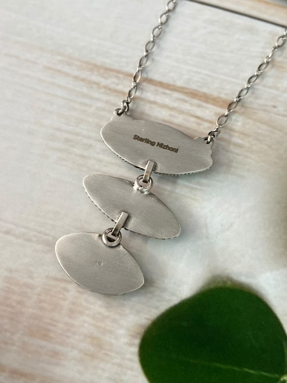 Handmade Sterling Silver Sierra Nevada Necklace Signed Nizhoni