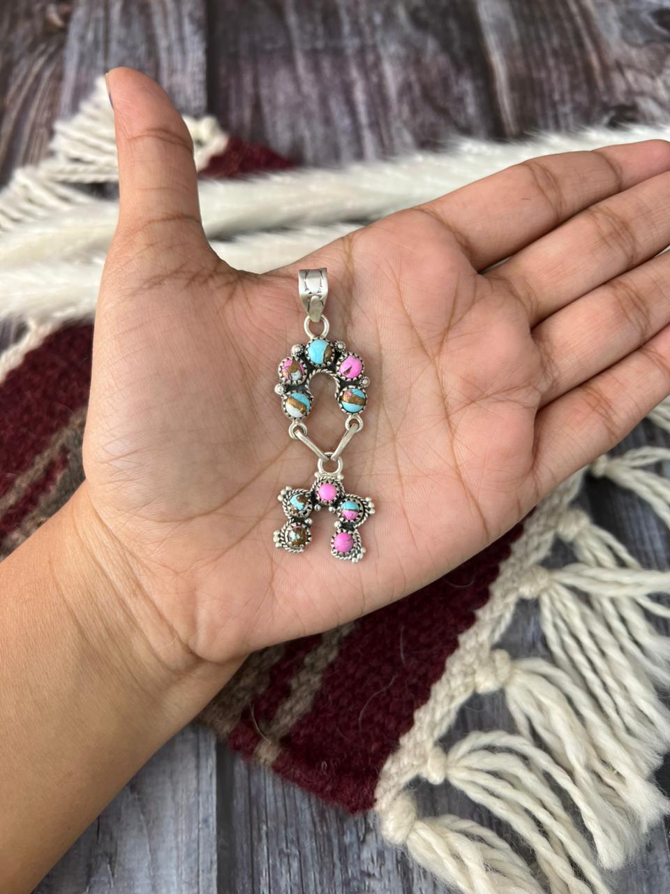 Handmade Sterling Silver Cotton Candy Pendant "Signed Nizhoni"