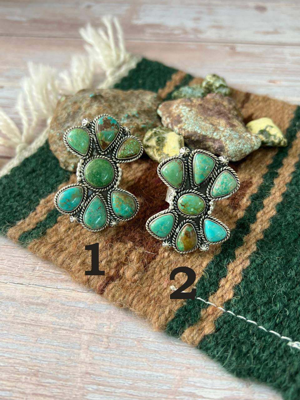 Handmade Sterling Silver Mantis Turquoise Adjustable Ring With Signed Nizhoni