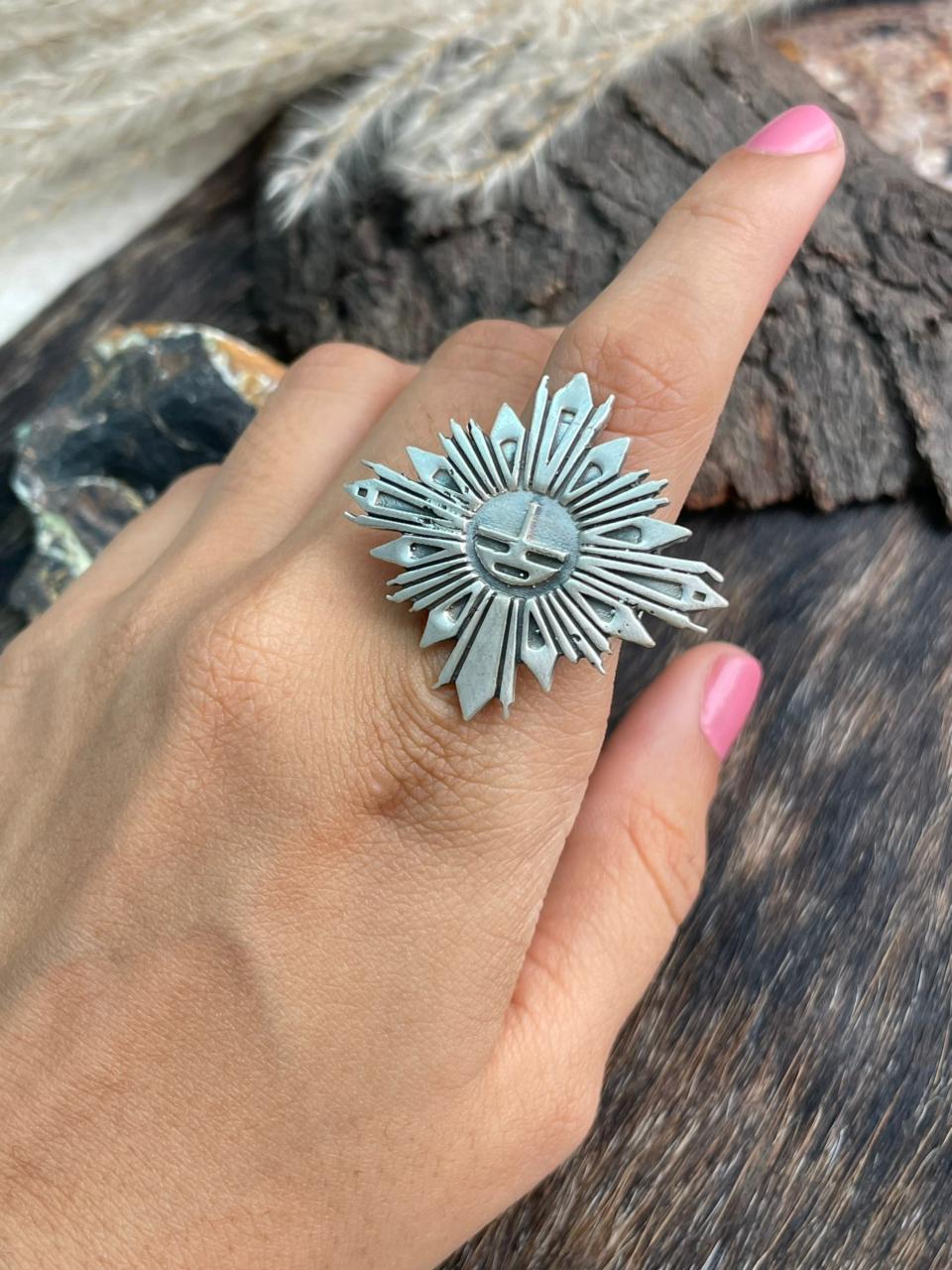 Handmade Sterling Silver Adjustable Ring "Signed Nizhoni"
