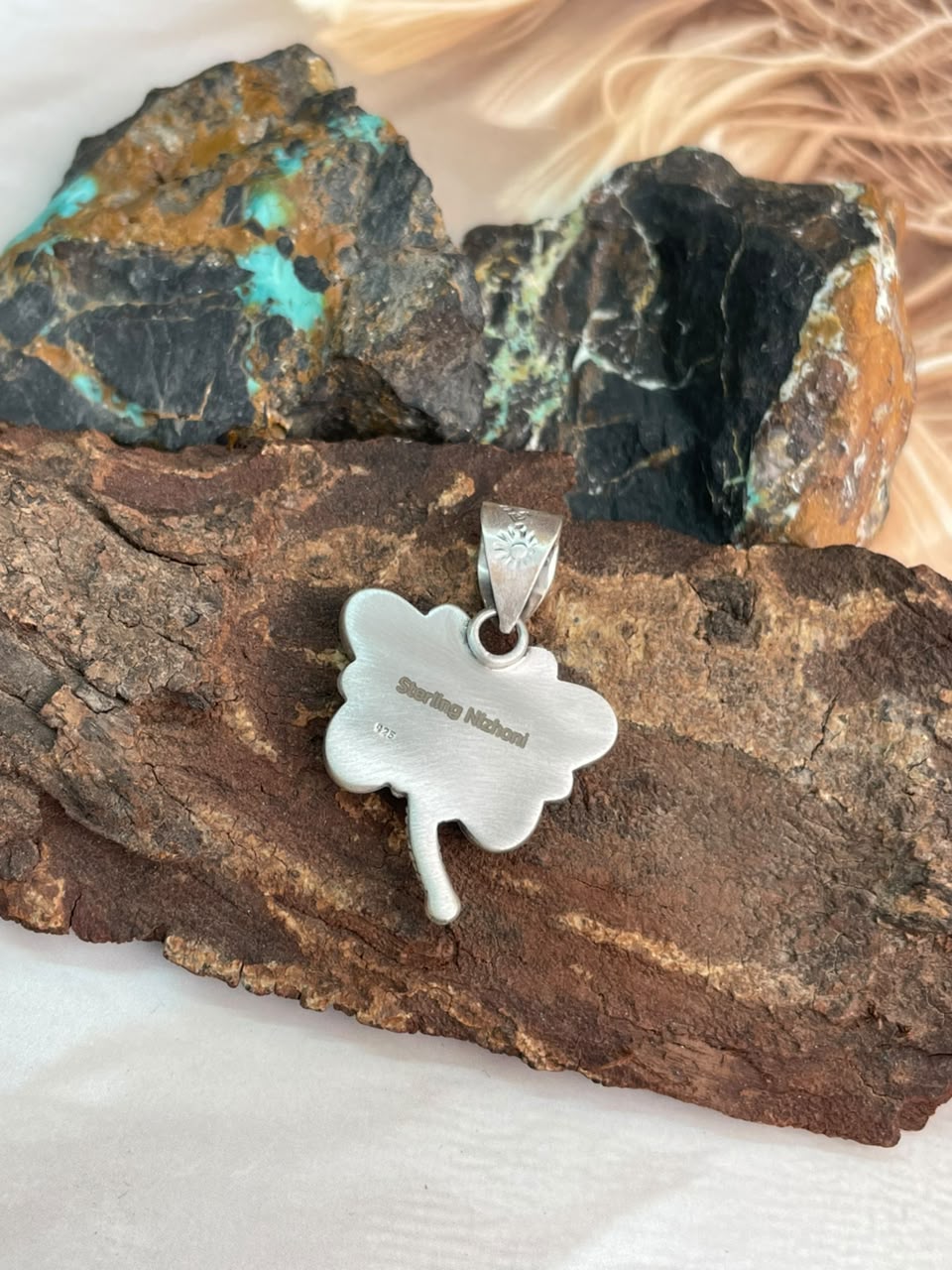 Handmade Sterling Silver Christmas Dahlia Collection: Butterfly Pendant Signed Nizhoni