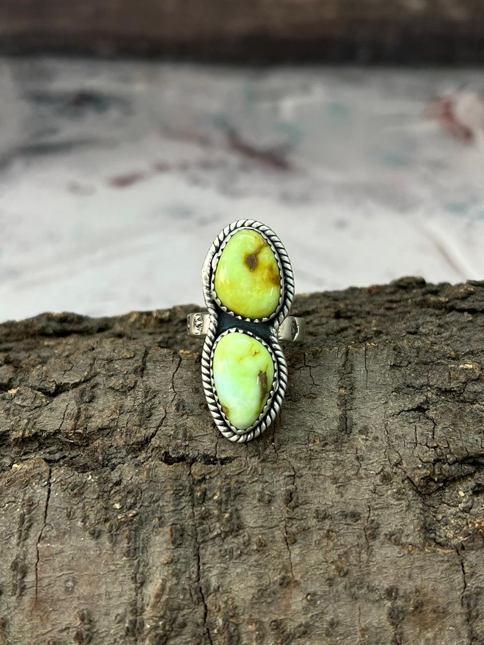 Handmade Sterling Silver Palomino Adjustable Ring "Signed Nizhoni"