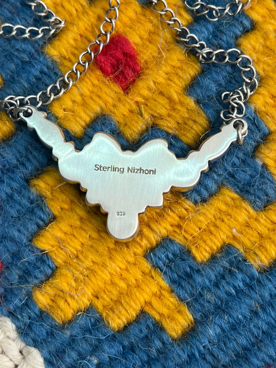 Handmade Sterling Silver Black Onyx Necklace "Signed Nizhoni"