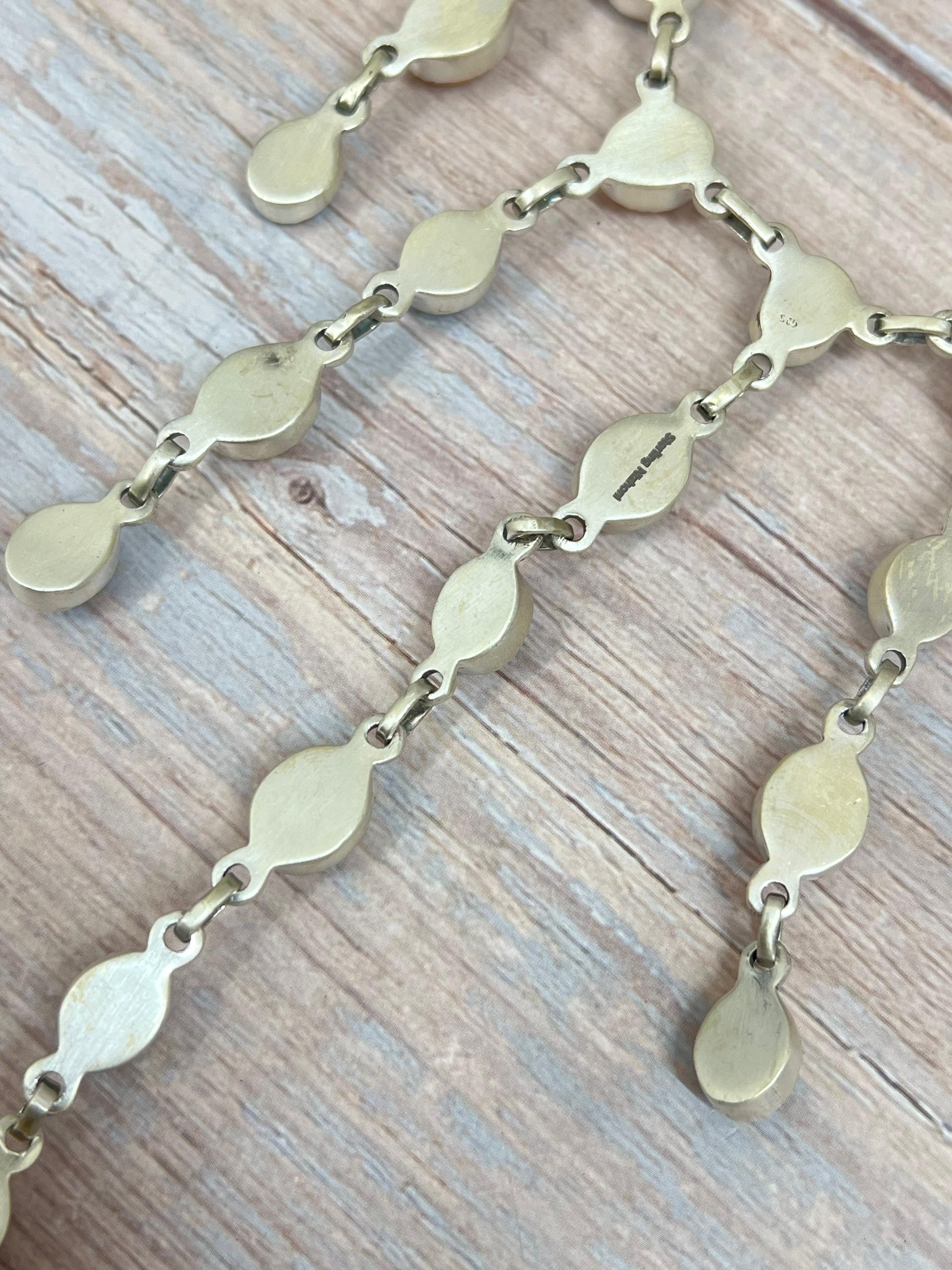 "Halloween Collection" Handmade Sterling Silver Black Onyx, Bumblebee Necklace with Signed Nizhoni