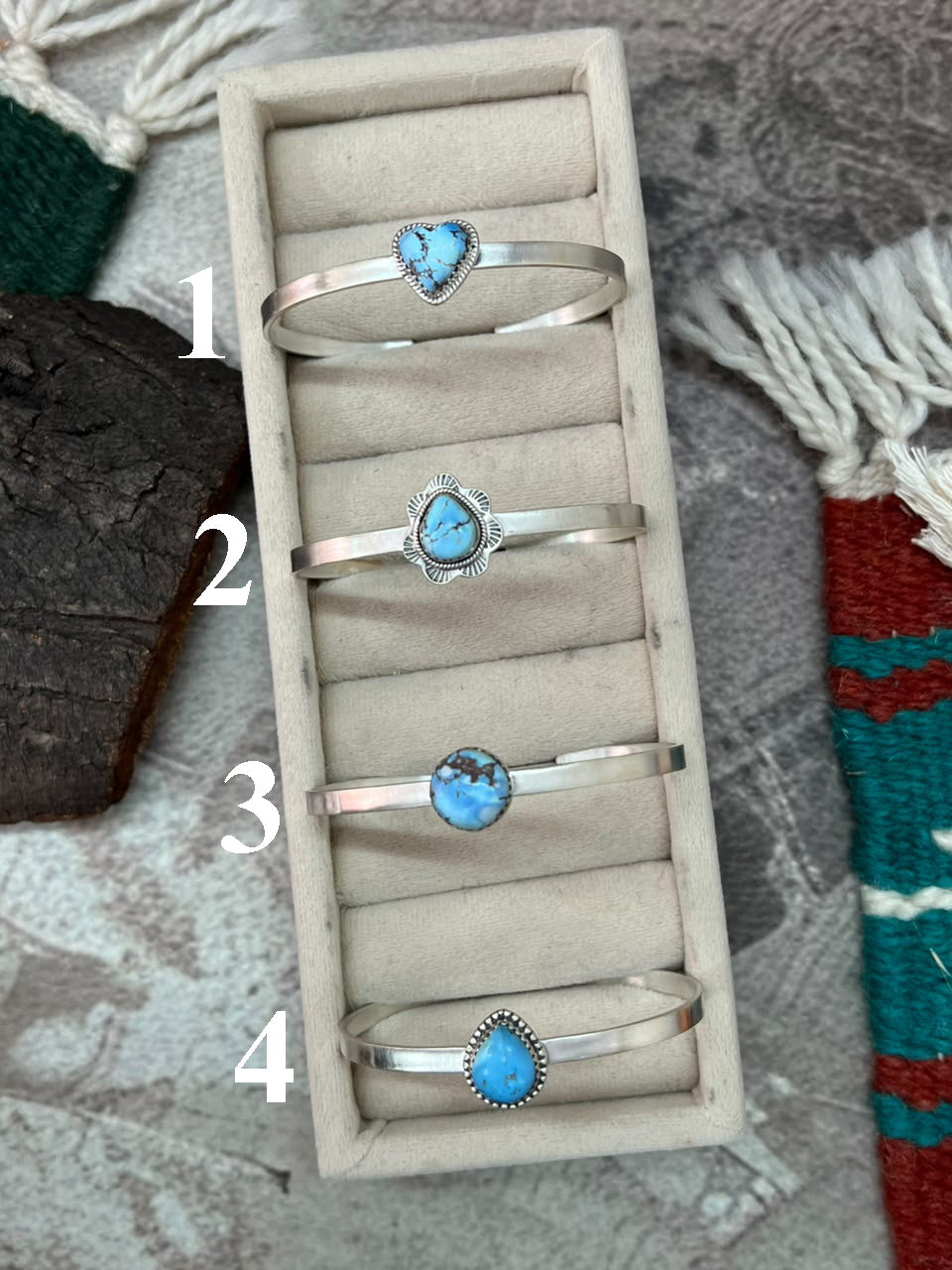 Handmade Sterling Silver Golden Hills Turquoise Cuff Bracelet Signed Nizhoni
