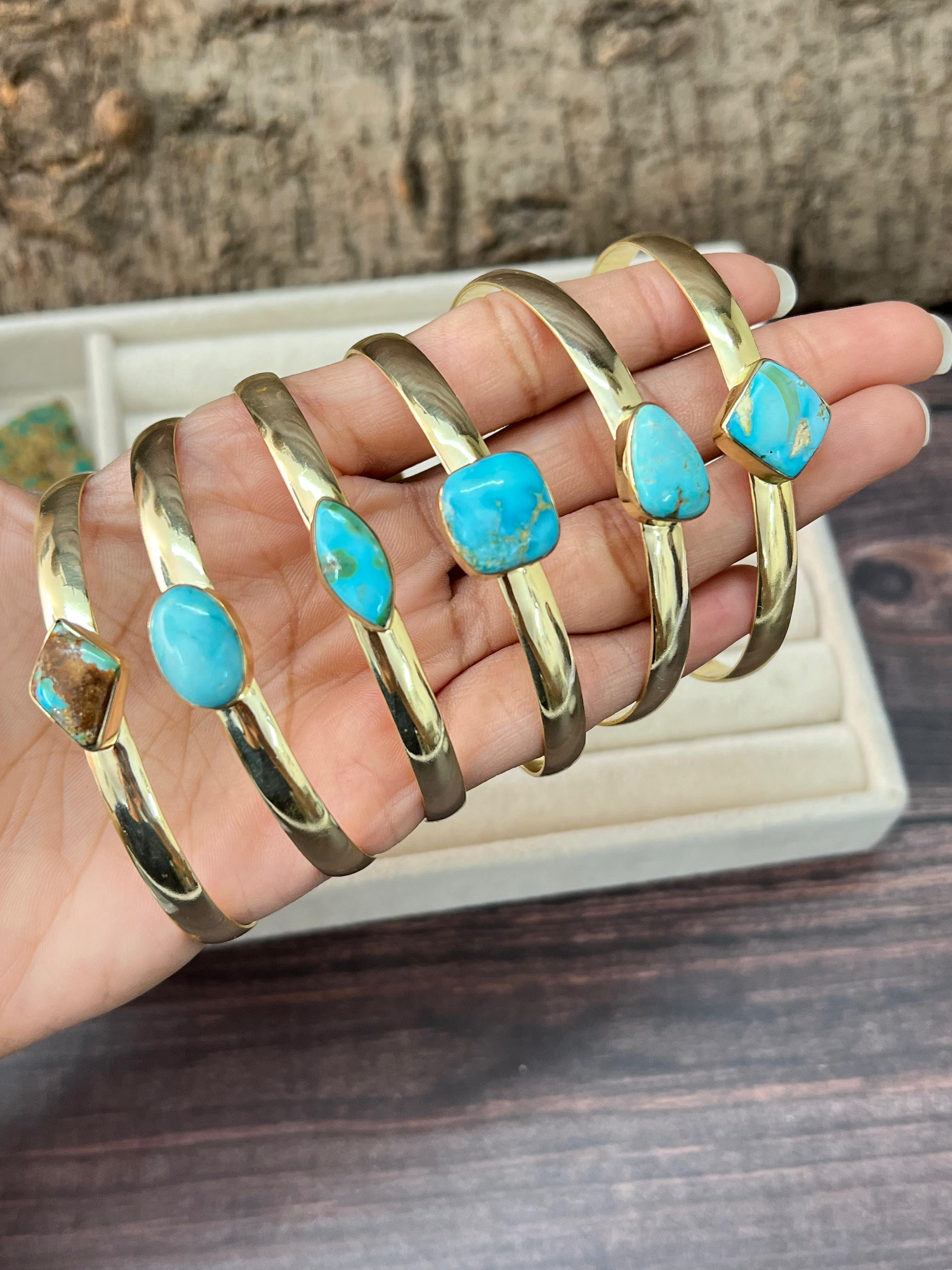 “The Golden Collection” Desert Winds Handmade Natural Gold Plated Blue Bird Bracelet