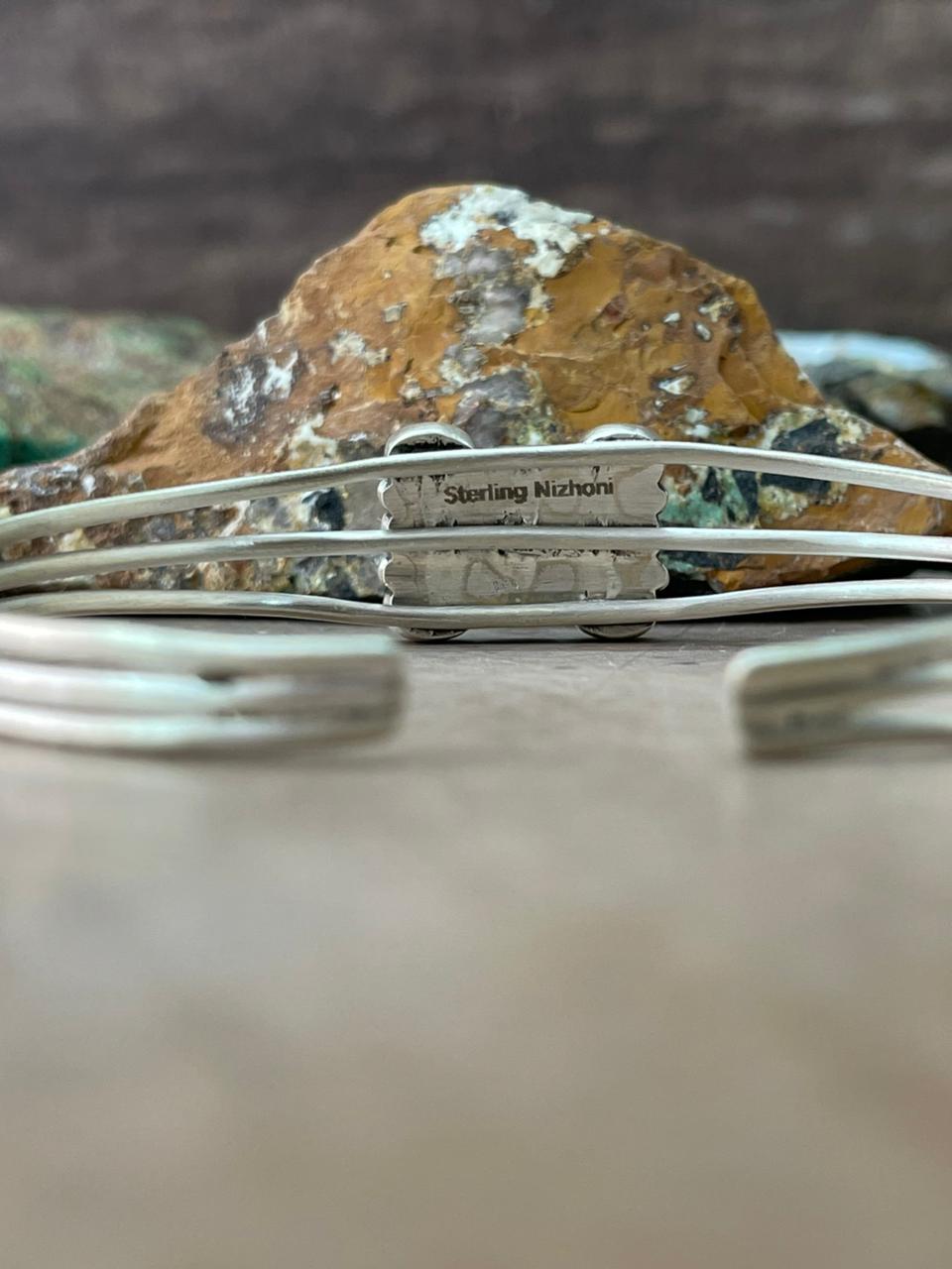 Handmade Sterling Silver Cotton Candy Cuff Bracelet "Signed Nizhoni"