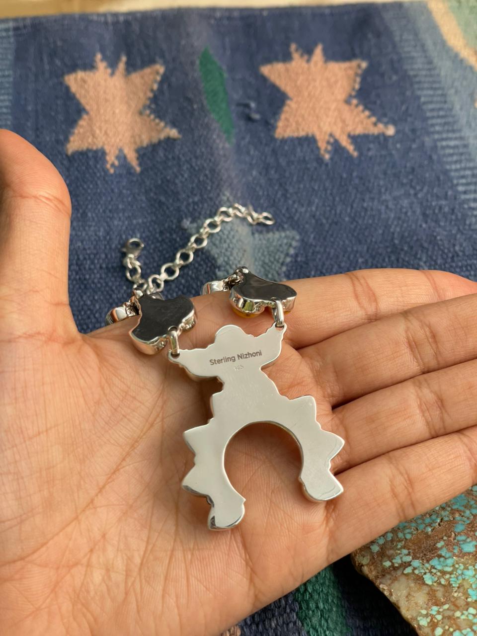 Handmade Sterling Silver Bumblebee Necklace "Signed Nizhoni"