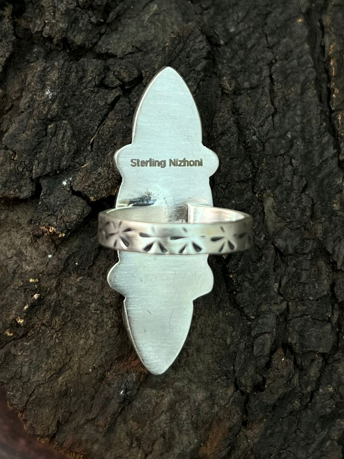 Handmade Sterling Silver Cotton Candy Adjustable Ring "Signed Nizhoni"