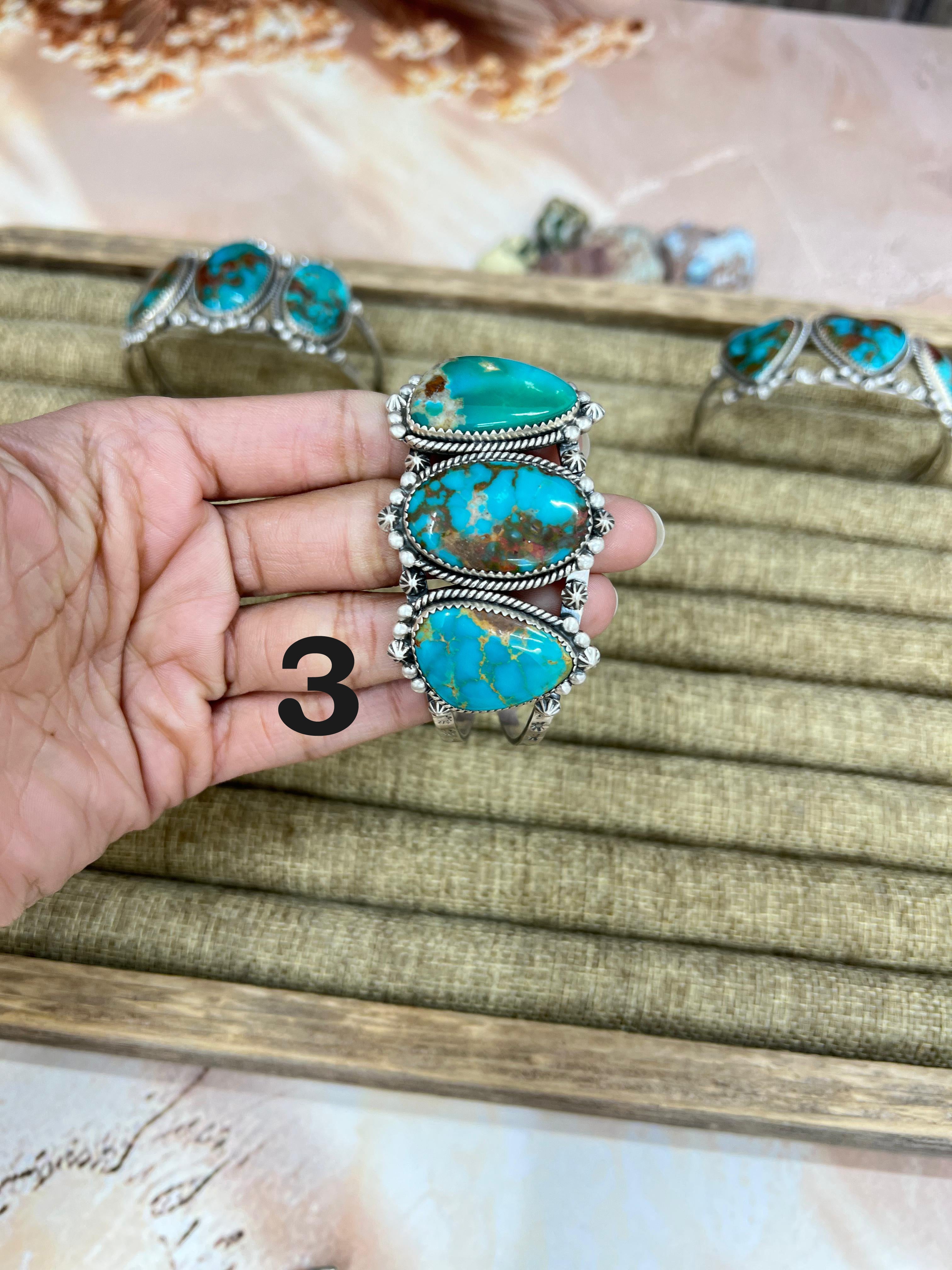 Handmade Sterling Silver Hardy Pit Cuff Bracelet with Signed Nizhoni