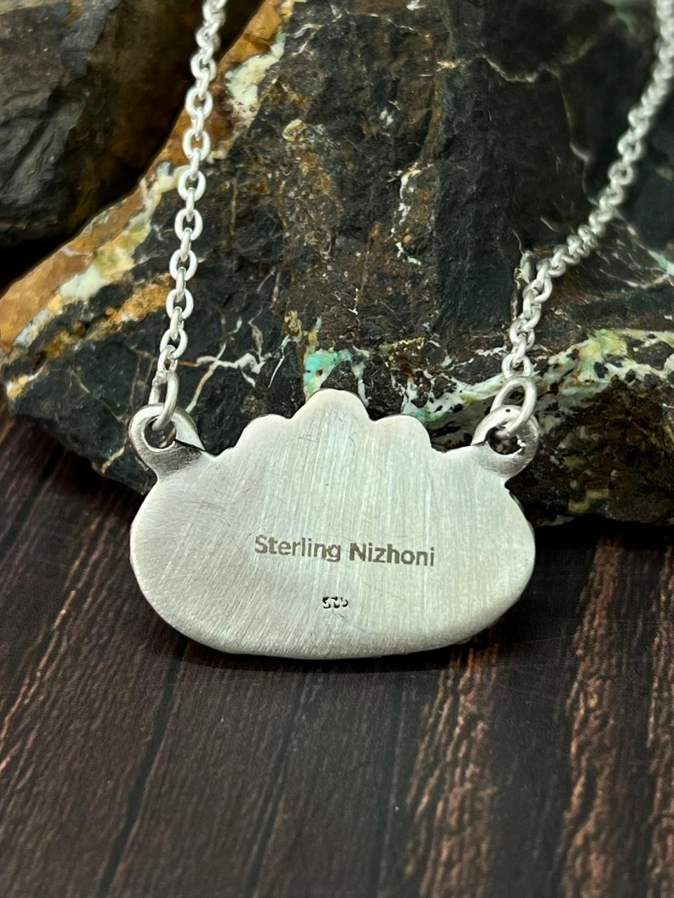 Handmade Sterling Silver Hot Pink Necklace "Signed Nizhoni"