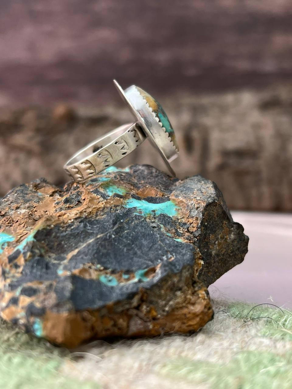 Handmade Sterling Silver Royston Ribbon Adjustable Ring "Signed Nizhoni" (6)