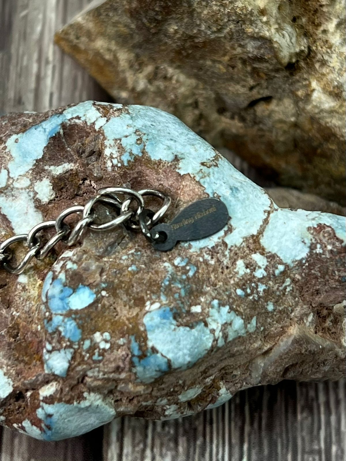 Handmade Sterling Silver Beaded Kingman Turquoise Necklace (7)