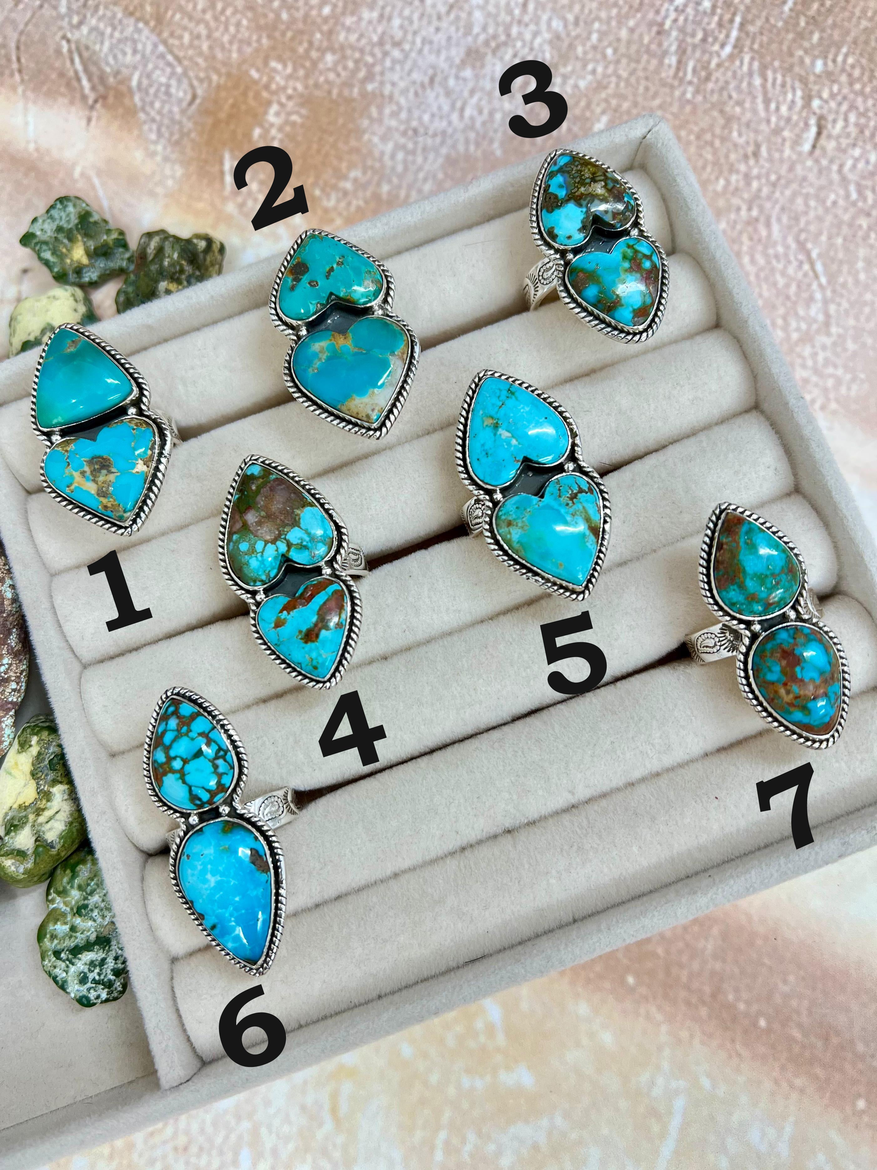 Handmade Sterling Silver Hardy Pit Adjustable Ring with Signed Nizhoni