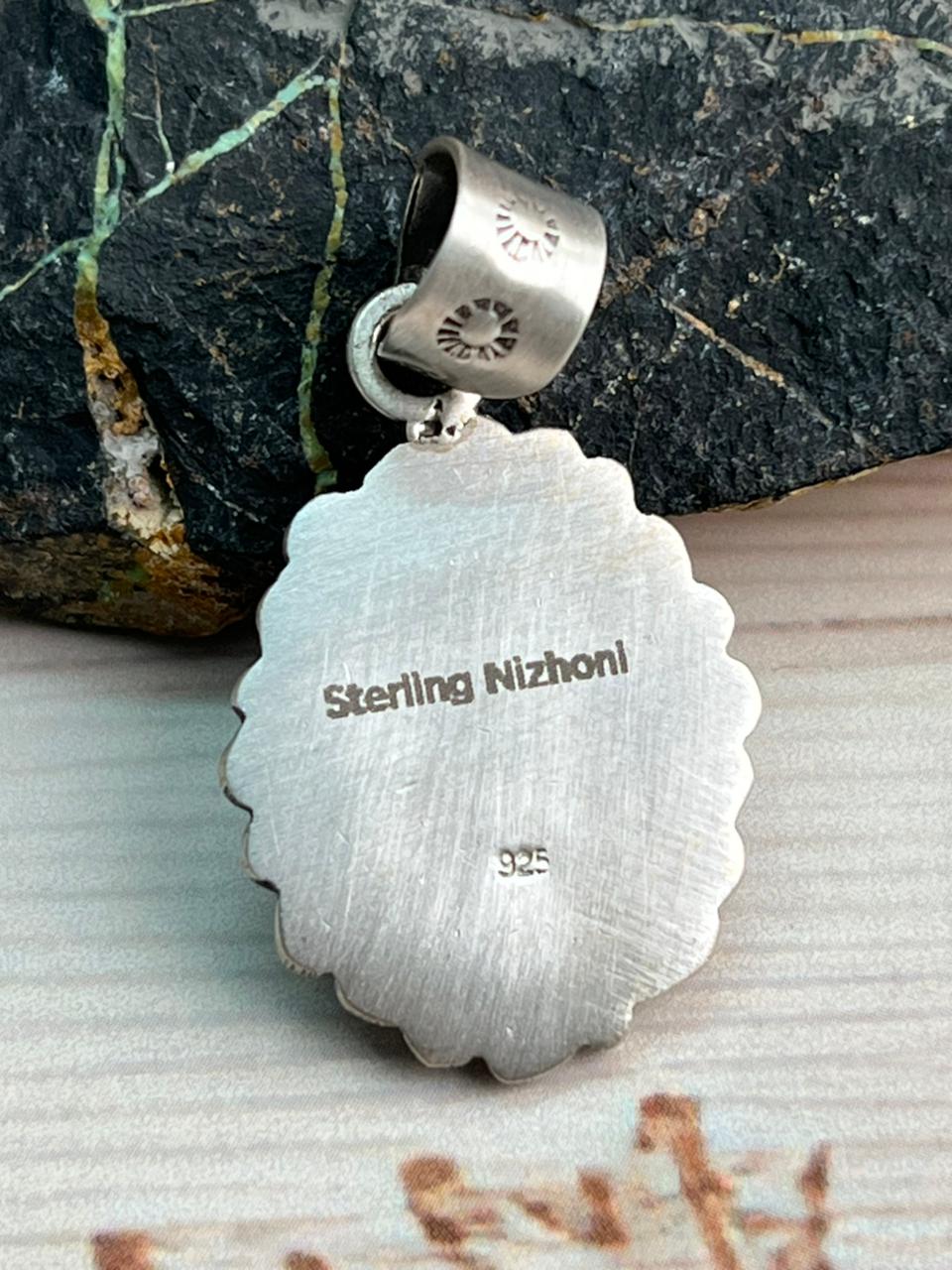 Handmade Sterling Silver Cotton Candy Pendant "Signed Nizhoni"