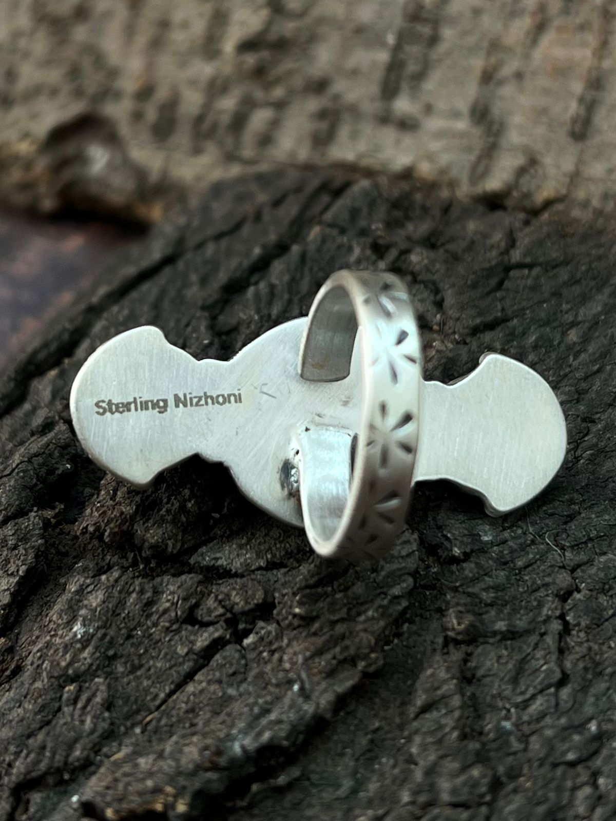 Handmade Sterling Silver Cotton Candy Adjustable Ring "Signed Nizhoni"