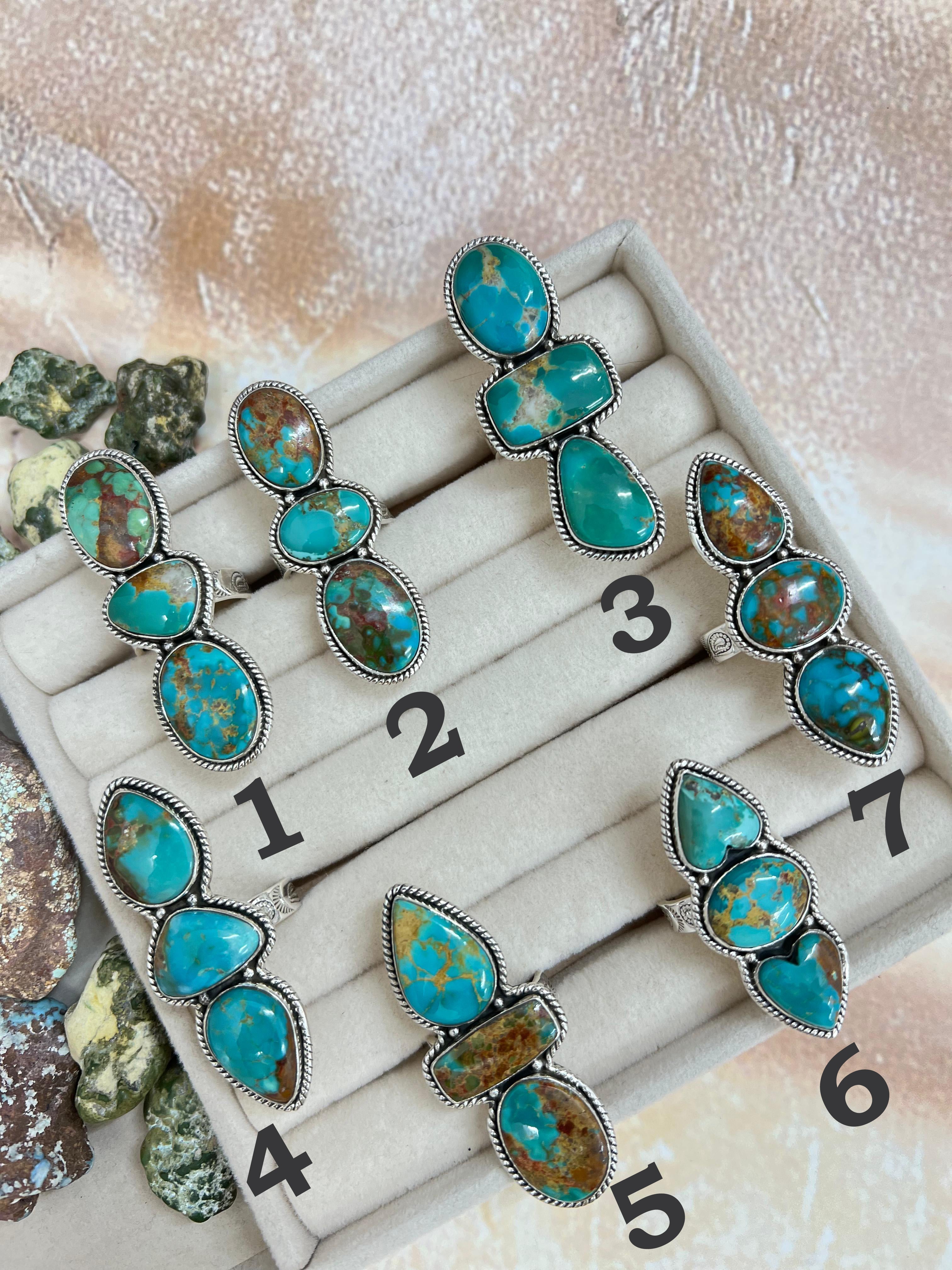 Handmade Sterling Silver Hardy Pit Adjustable Ring with Signed Nizhoni