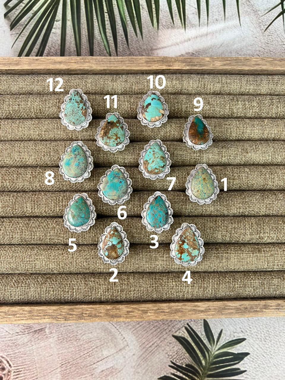 Handmade Sterling Silver Manassa Turquoise Adjustable Ring "Signed Nizhoni"