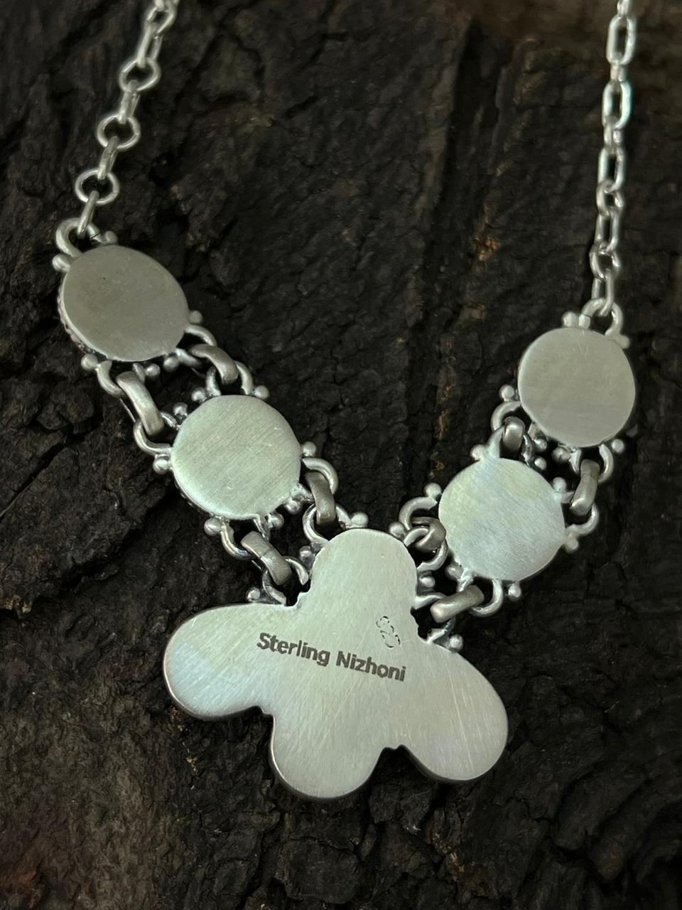 Handmade Sterling Silver Cotton Candy Necklace "Signed Nizhoni"