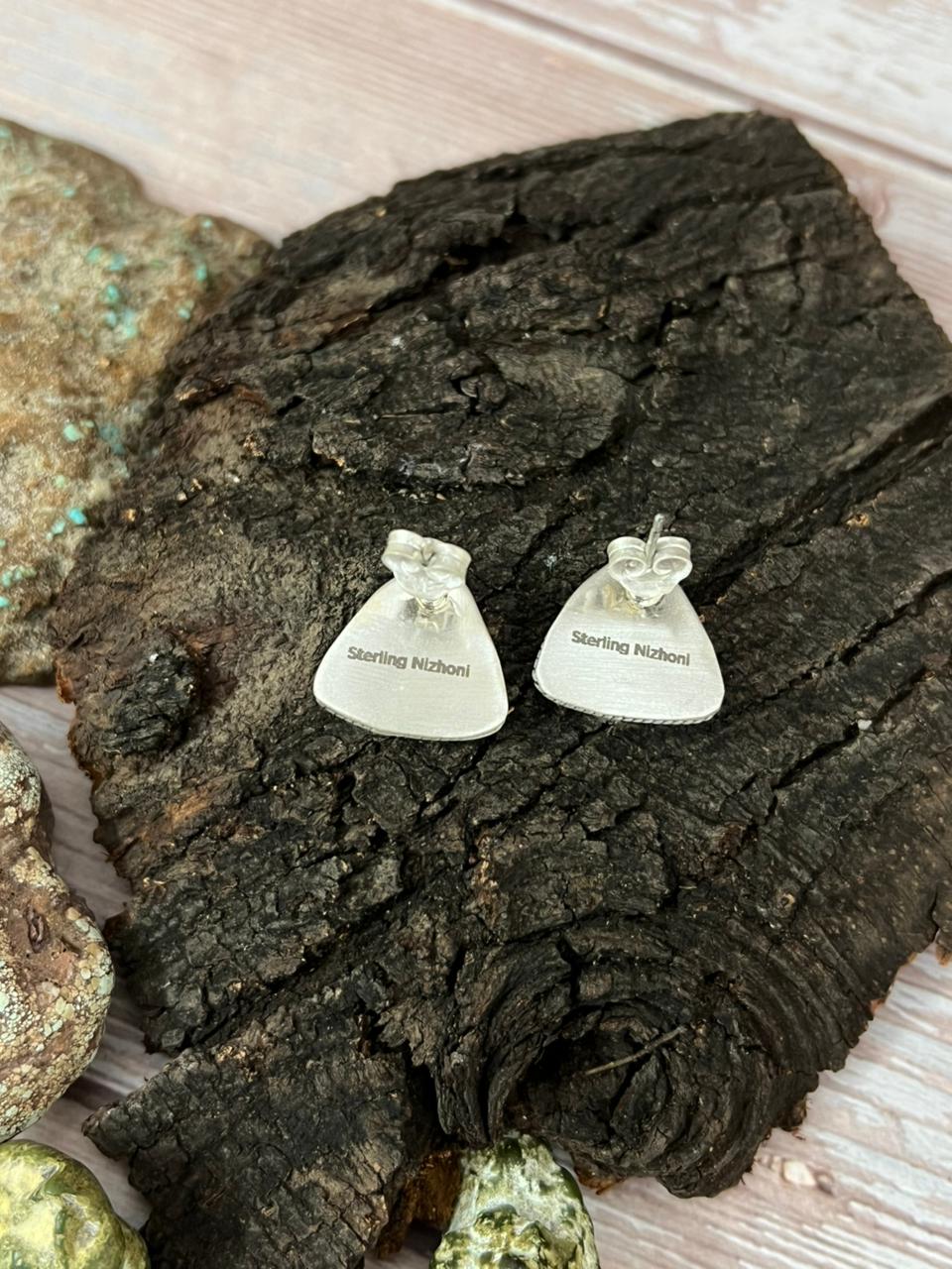 Handmade Sterling Silver Dahlia Rose Post Studs with Signed Nizhoni (9)