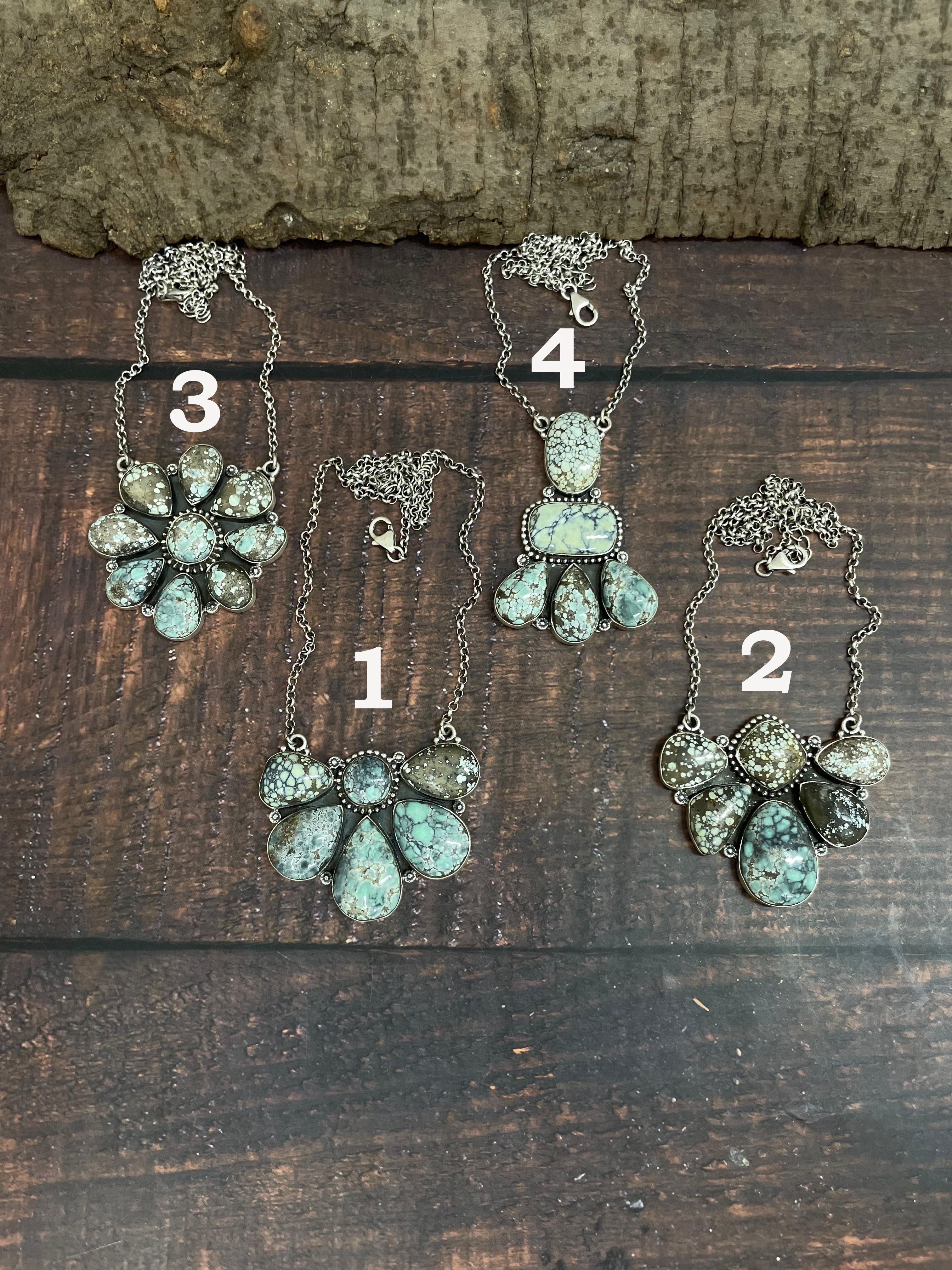 Handmade Sterling Silver Starfox Variscite Necklace Signed Nizhoni