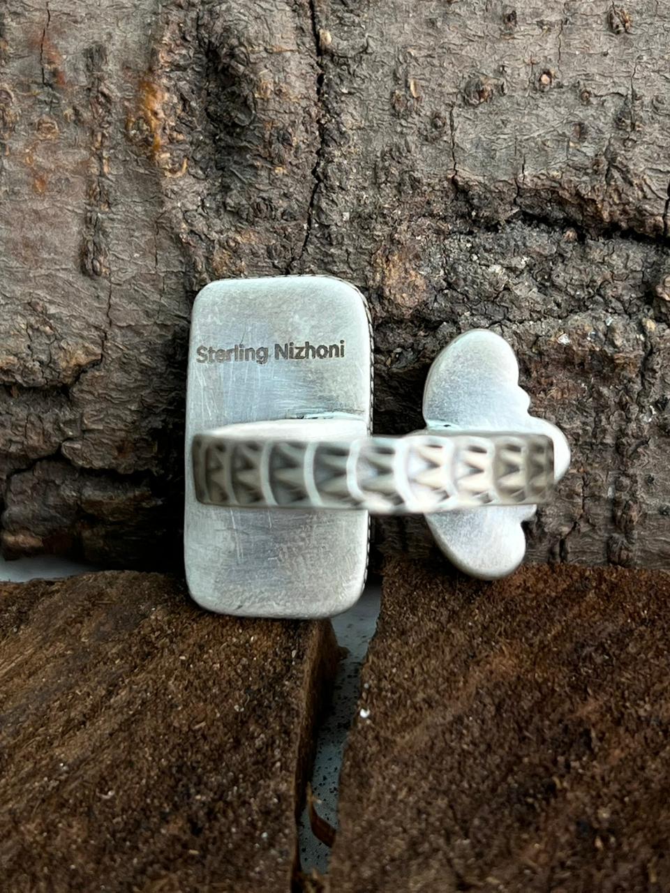 Handmade Sterling Silver Cotton Candy Adjustable Ring "Signed Nizhoni"