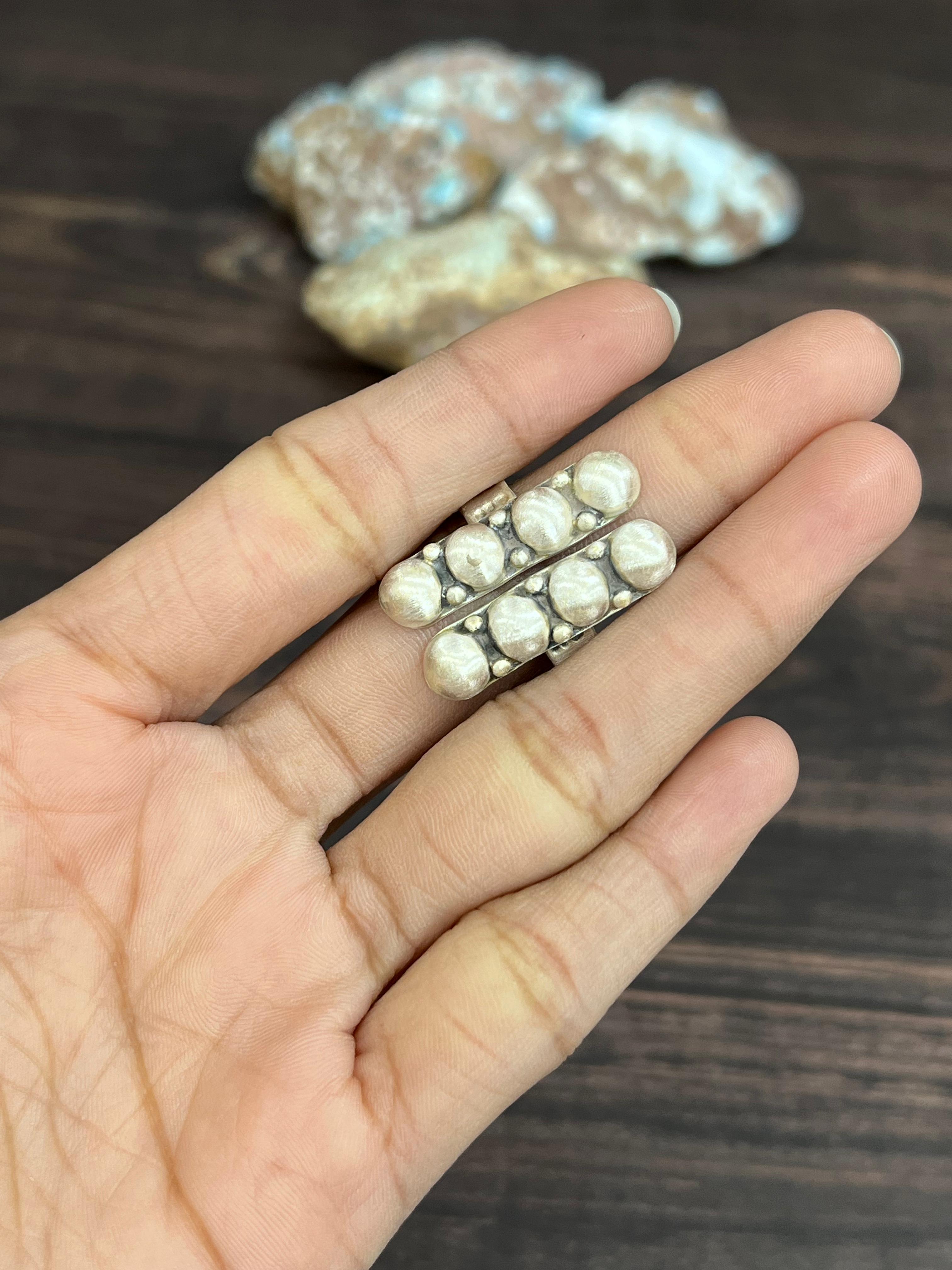 Handmade Sterling Silver Adjustable Ring With Signed Nizhoni