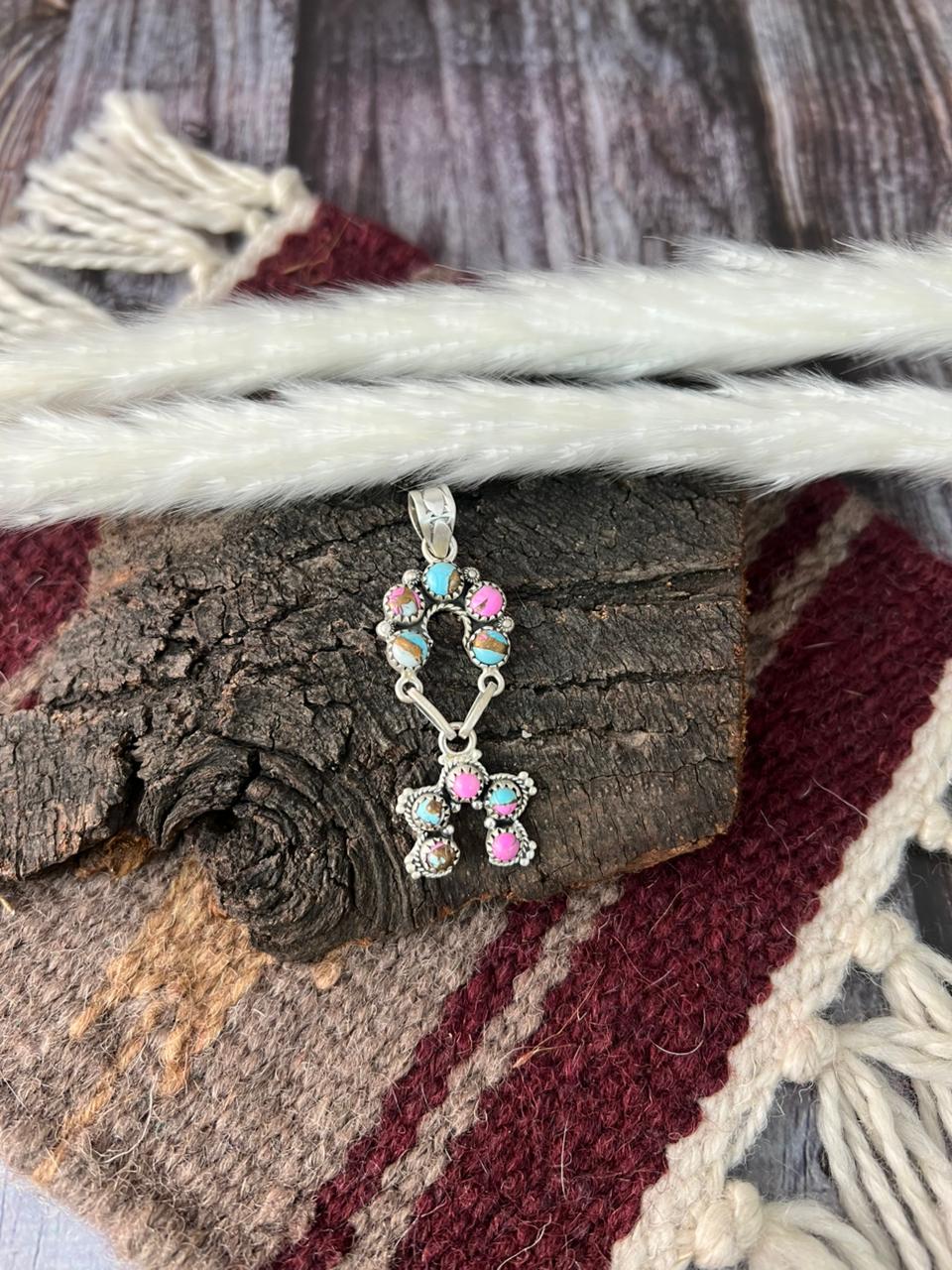 Handmade Sterling Silver Cotton Candy Pendant "Signed Nizhoni"