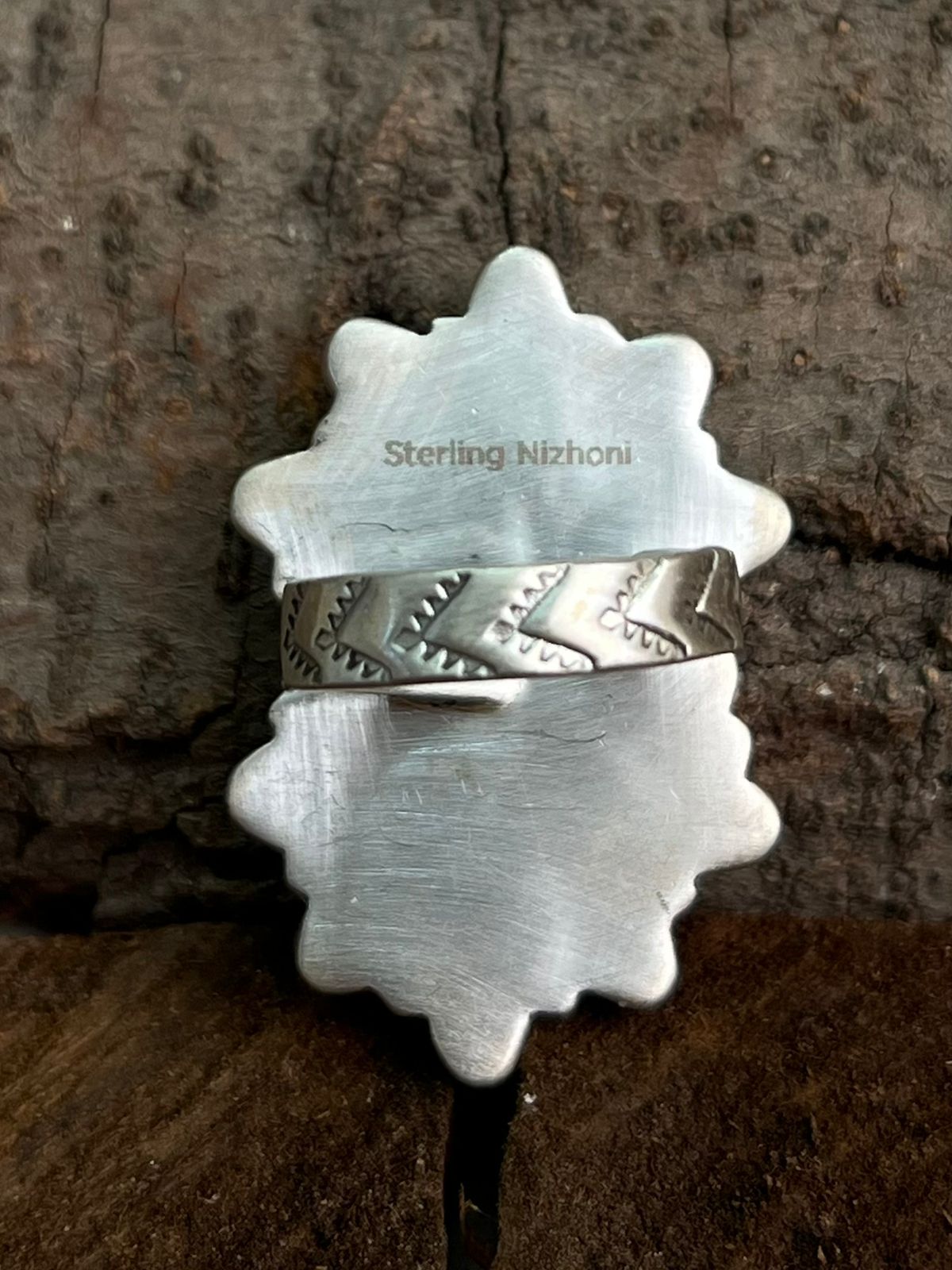 Handmade Sterling Silver Wildhorse Magnesite Adjustable Ring "Signed Nizhoni"